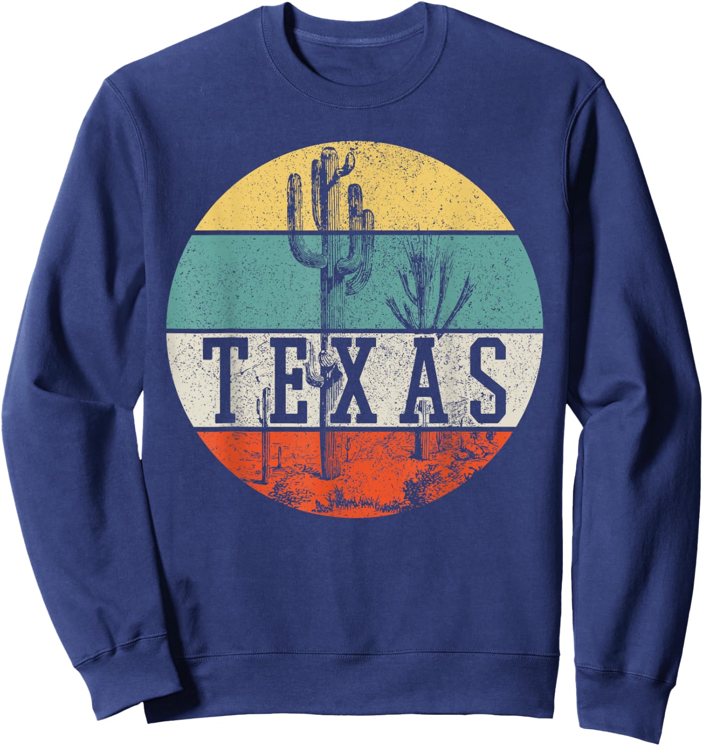 Texas State Country Retro Vintage Sweatshirt - Sweatshirt | Navy