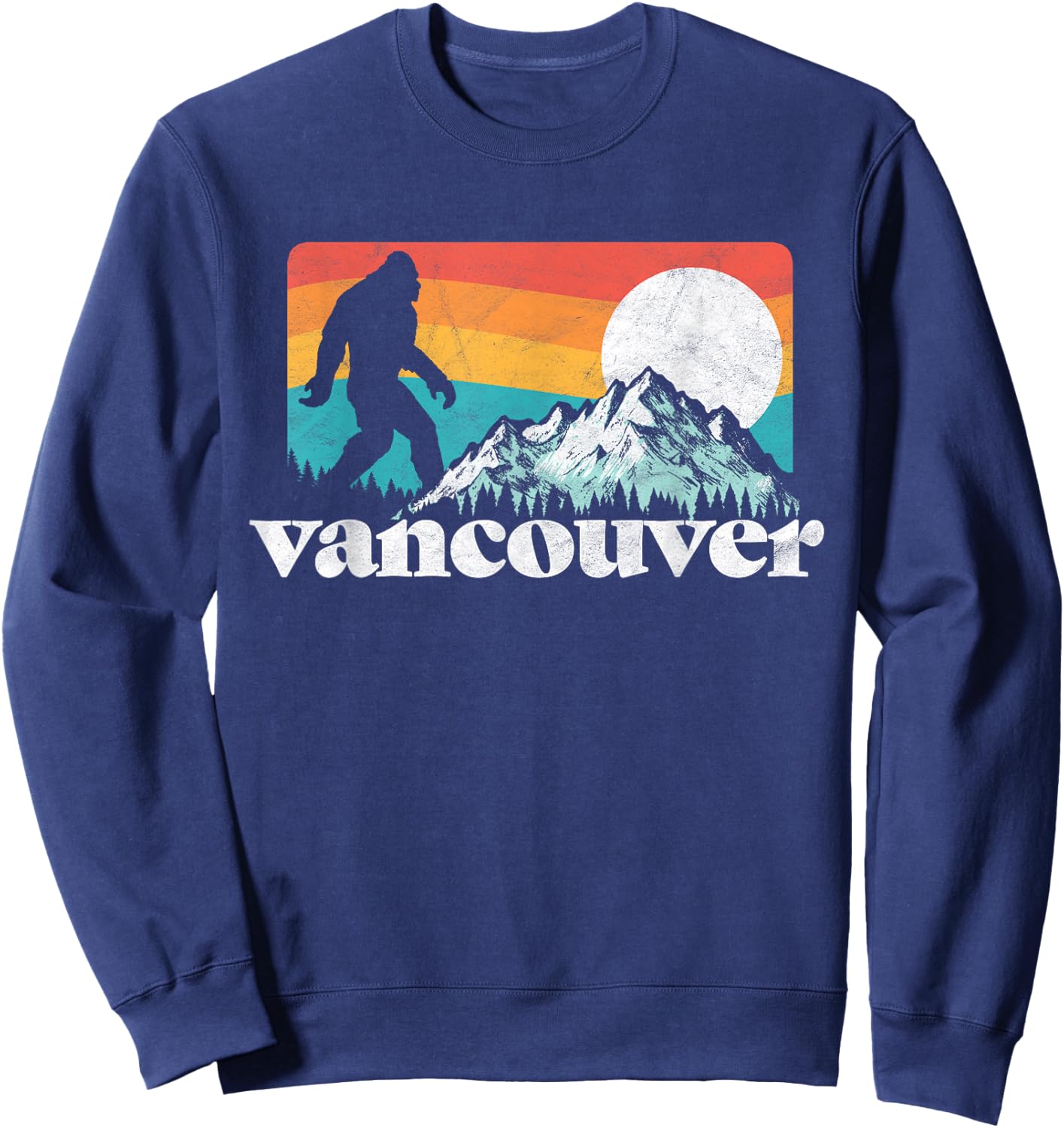 Vancouver Canada Bigfoot Mountains Sweatshirt - Sweatshirt | Navy