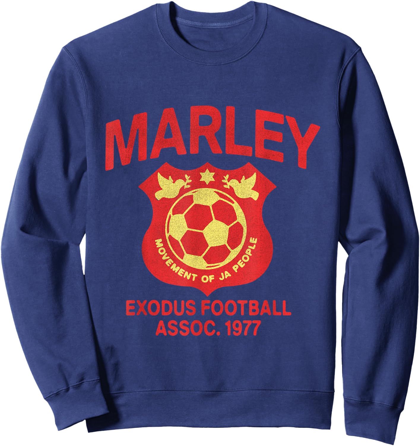Official Bob Marley Exodus Football Assoc Soccer Sweatshirt - Sweatshirt | Navy