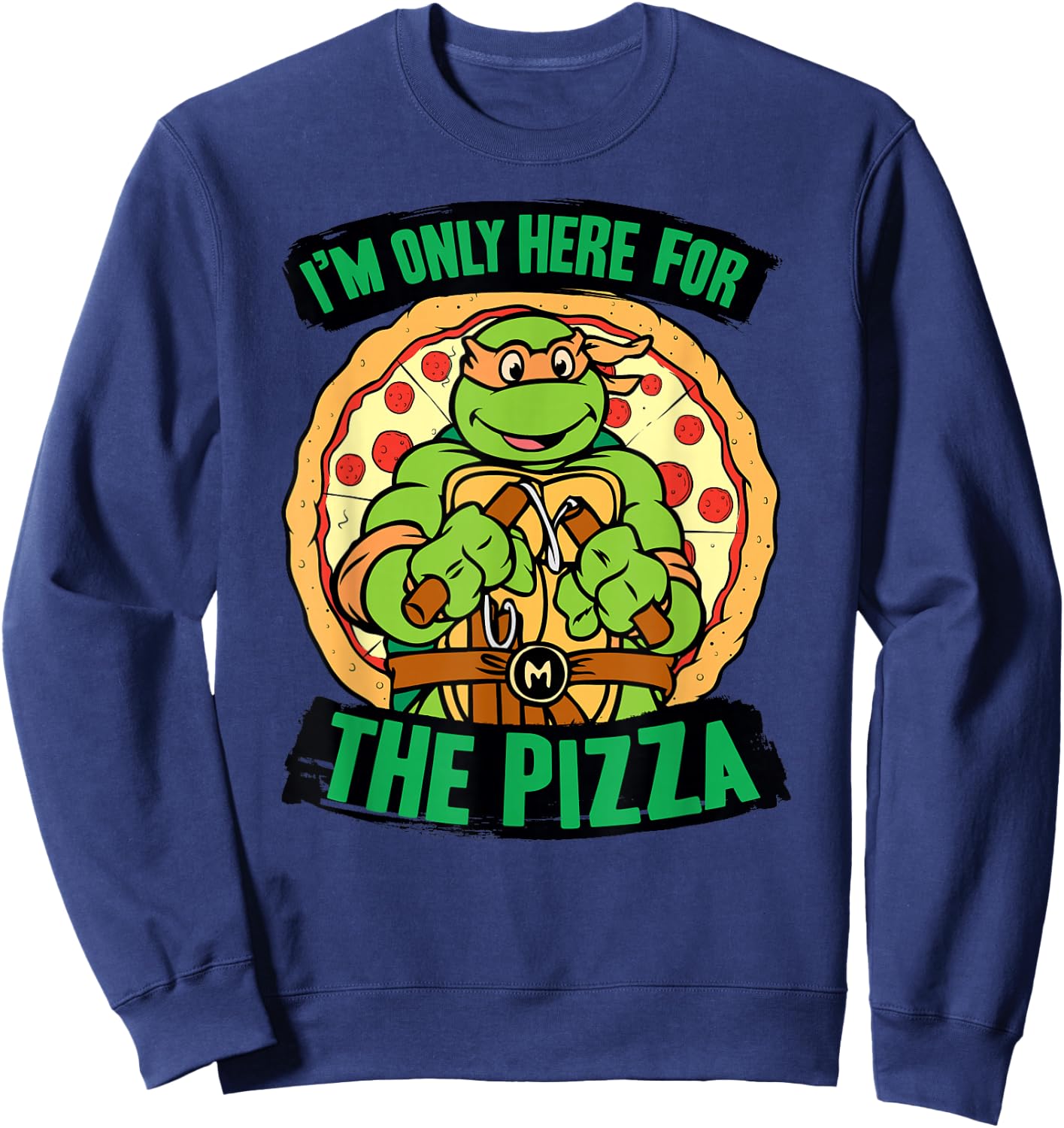 Teenage Mutant Ninja Turtles Here for Pizza Sweatshirt - Sweatshirt | Navy