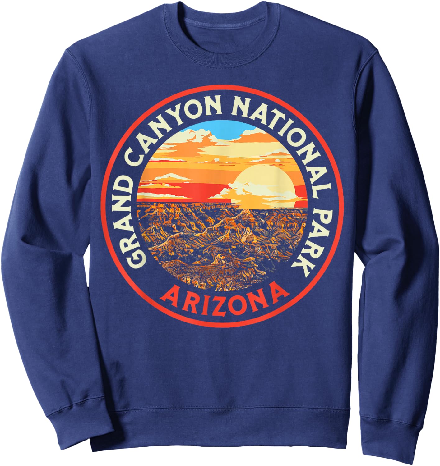 Vintage Grand Canyon National Park Retro 80s Graphic Sweatshirt - Sweatshirt | Navy
