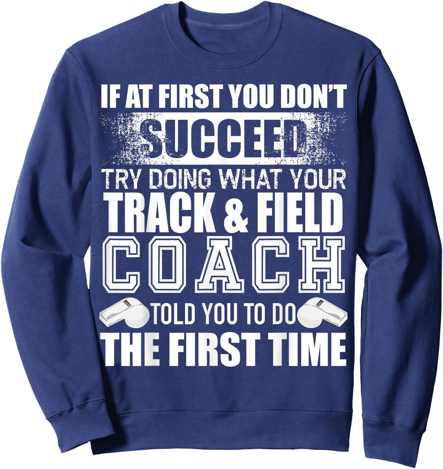 Funny Track & Field Coach Thank You Gift Coaches Sweatshirt - Sweatshirt | Navy