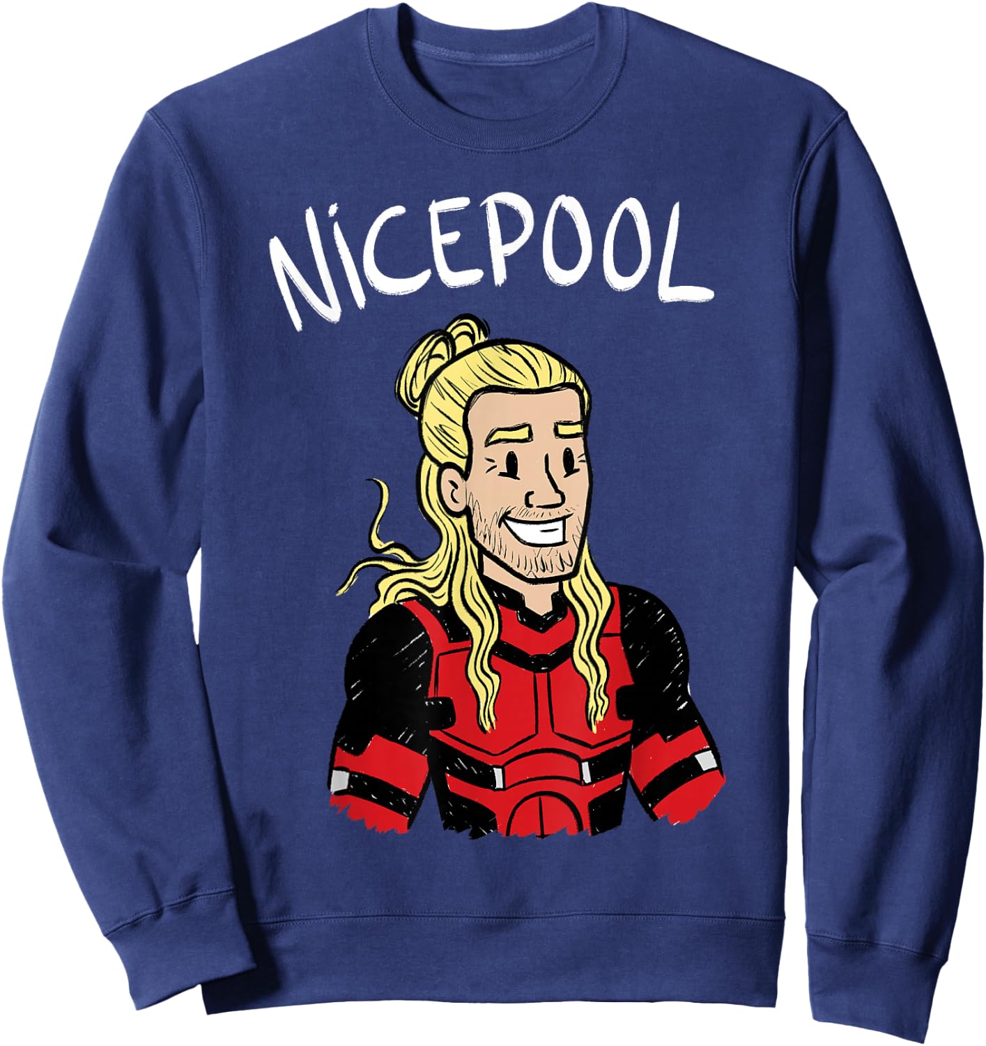 Marvel Deadpool & Wolverine Deadpool Corps Nicepool Doodle Sweatshirt - Sweatshirt | Navy