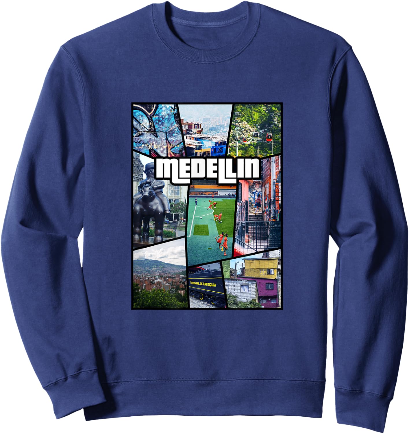 Colombia Antioquia Medellin City - South America Sweatshirt - Sweatshirt | Navy