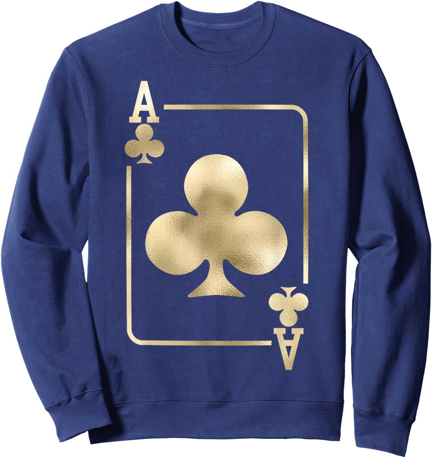 Ace of Clubs Playing Card Halloween Costume Glam Sweatshirt - Sweatshirt | Navy