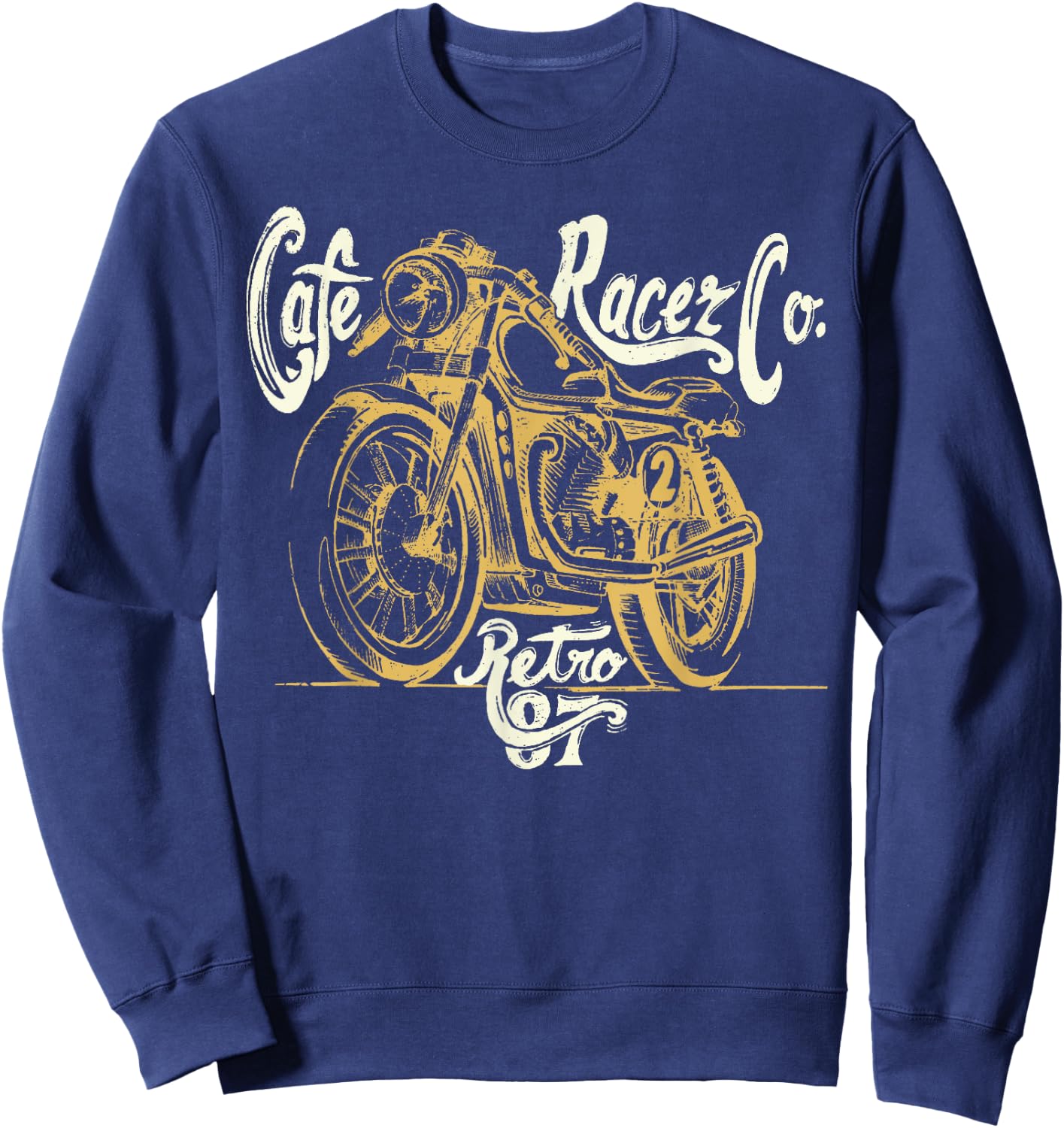 Cafe Racer - Vintage Motorcycle - CB-Rider Sweatshirt - Sweatshirt | Navy