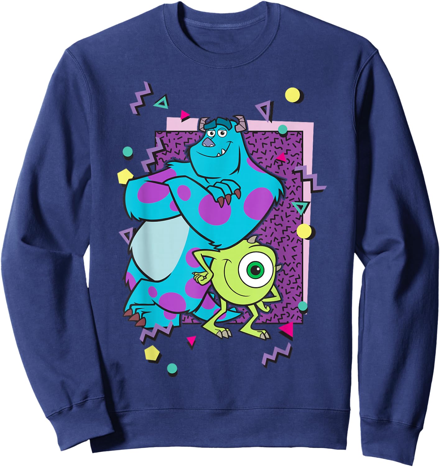 Disney Pixar Monsters Inc. Mike And Sully 90's Style Sweatshirt - Sweatshirt | Navy