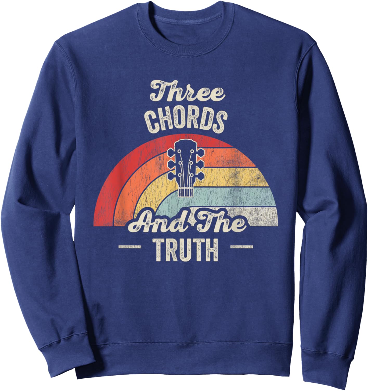Three Chords And The Truth Vintage Music Sweatshirt - Sweatshirt | Navy