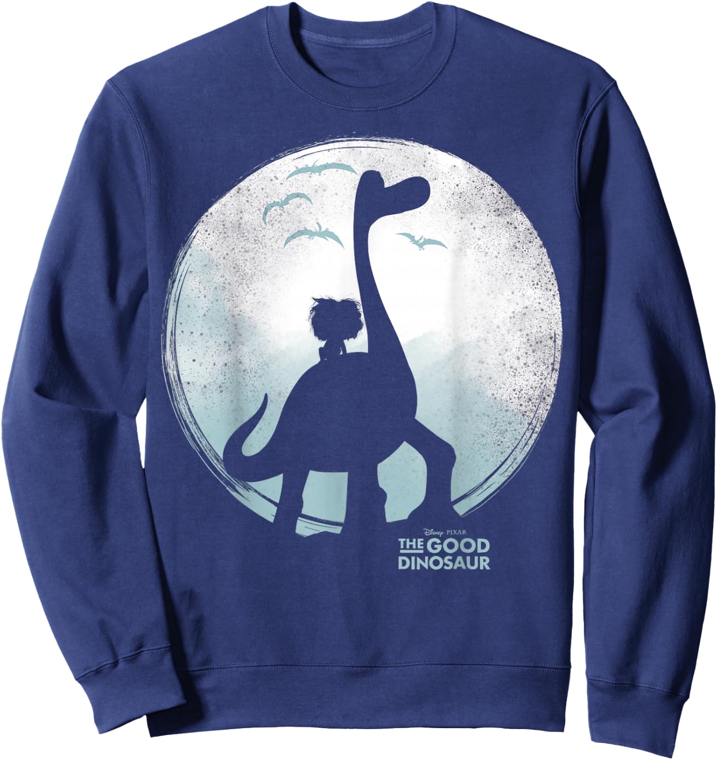 Disney Pixar The Good Dinosaur Moon Silhouette Movie Logo Sweatshirt - Sweatshirt | Navy