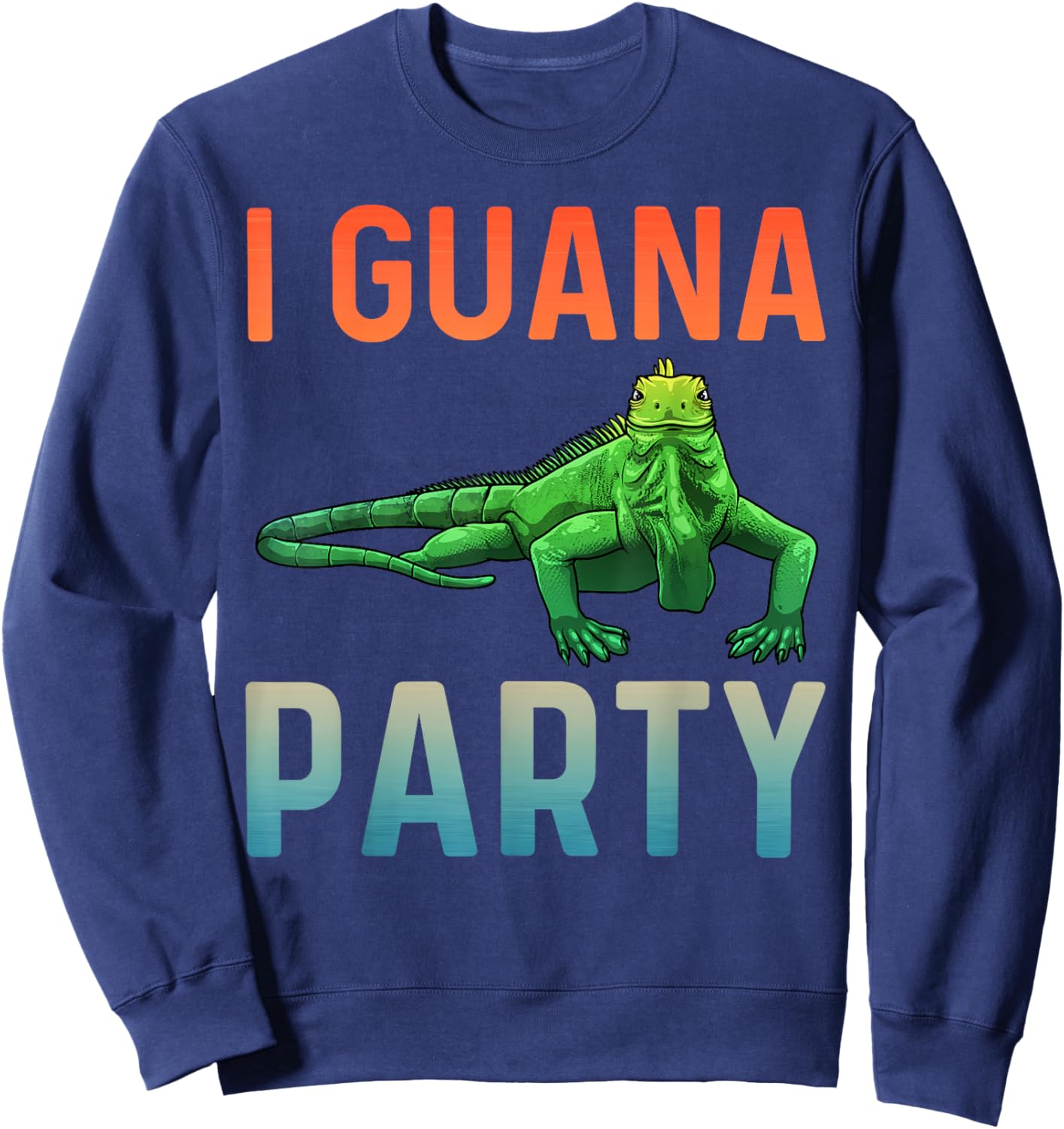 Cool Iguana Design Women Kids Reptile Iguana Lover Sweatshirt - Sweatshirt | Navy