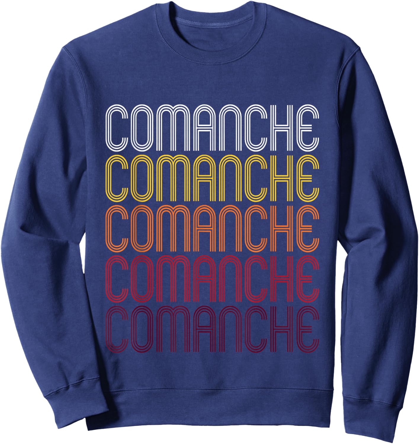 Comanche, TX | Vintage Style Texas Sweatshirt - Sweatshirt | Navy