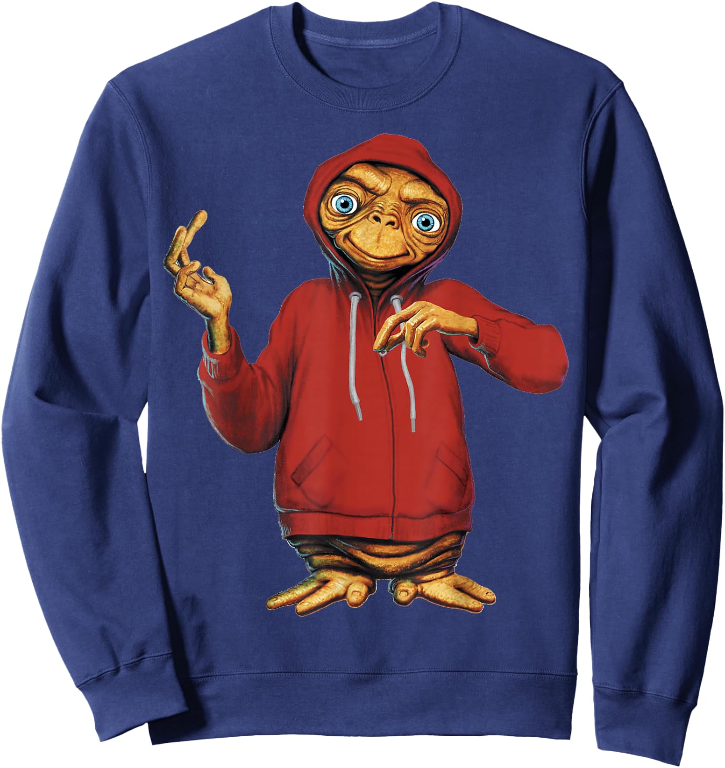 E.T. Hiding in A Portrait Graphic Sweatshirt - Sweatshirt | Navy