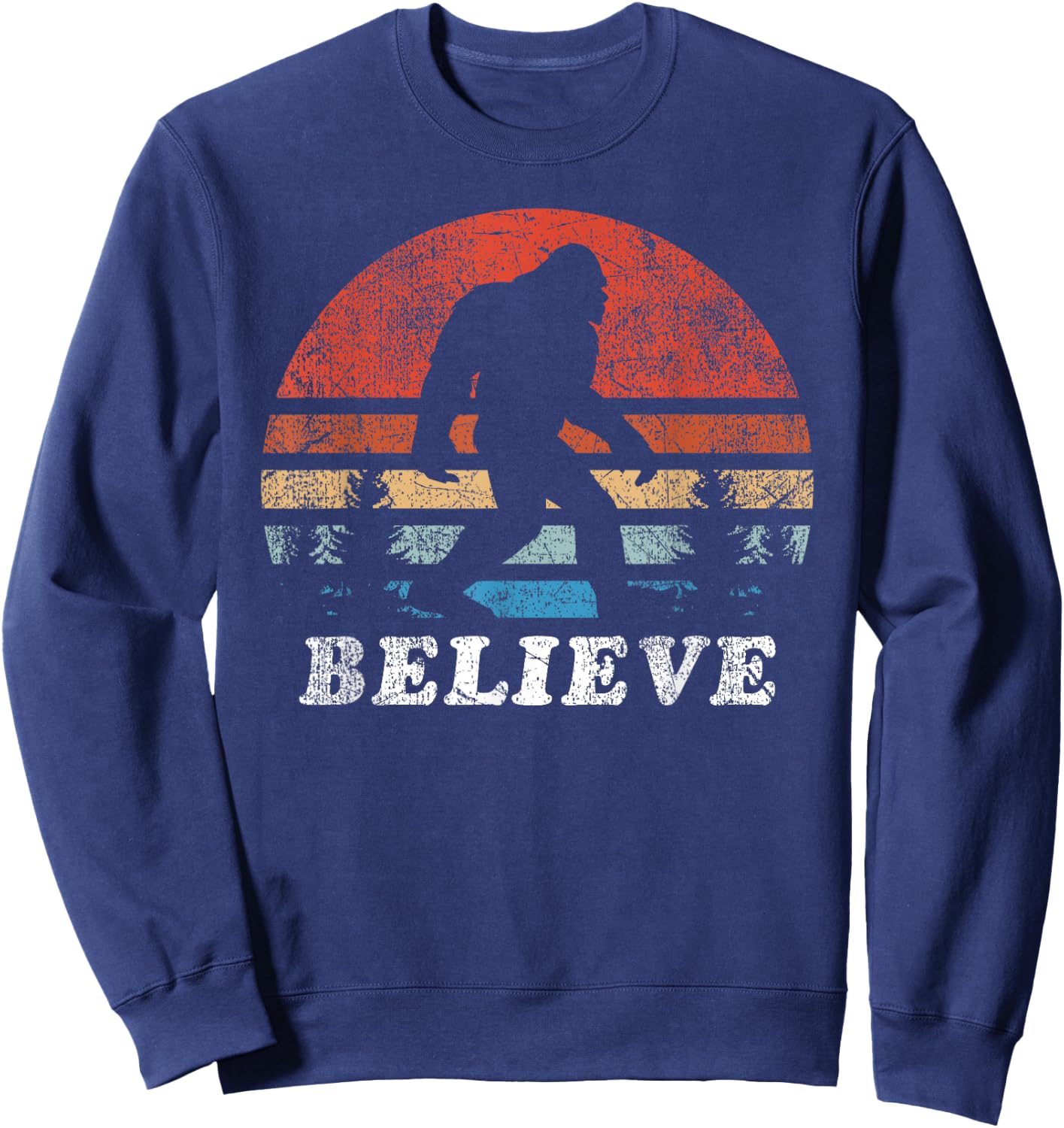 BigFoot Believe Funny Sweatshirt - Sweatshirt | Navy