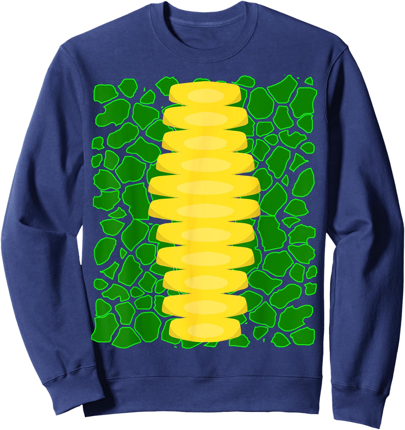 Dragon Costume Green Reptile Skin Pattern Print Sweatshirt - Sweatshirt | Navy