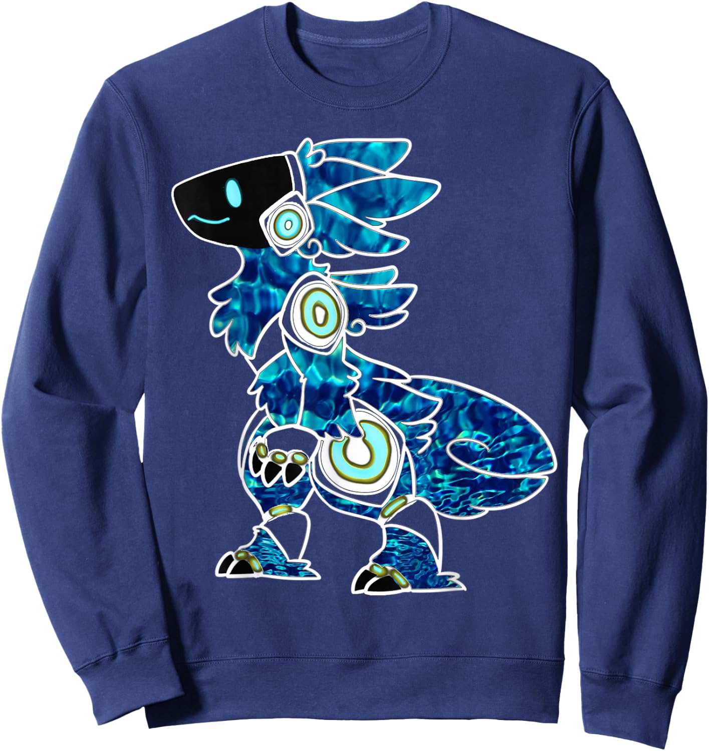 Protogen Fursuit Blue Furry Fursona Sweatshirt - Sweatshirt | Navy