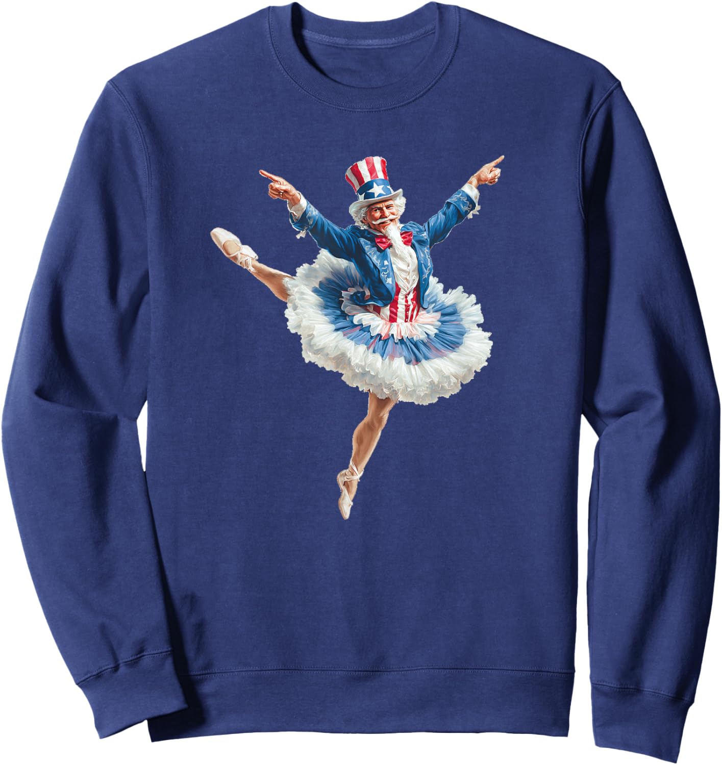 Funny Patriotic Dancer Costume for Ballerina Lovers Sweatshirt - Sweatshirt | Navy