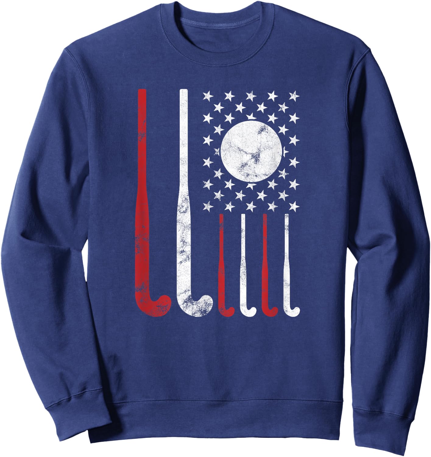 USA Field Hockey Shirt American Flag Fockey Lovers Gift Sweatshirt - Sweatshirt | Navy