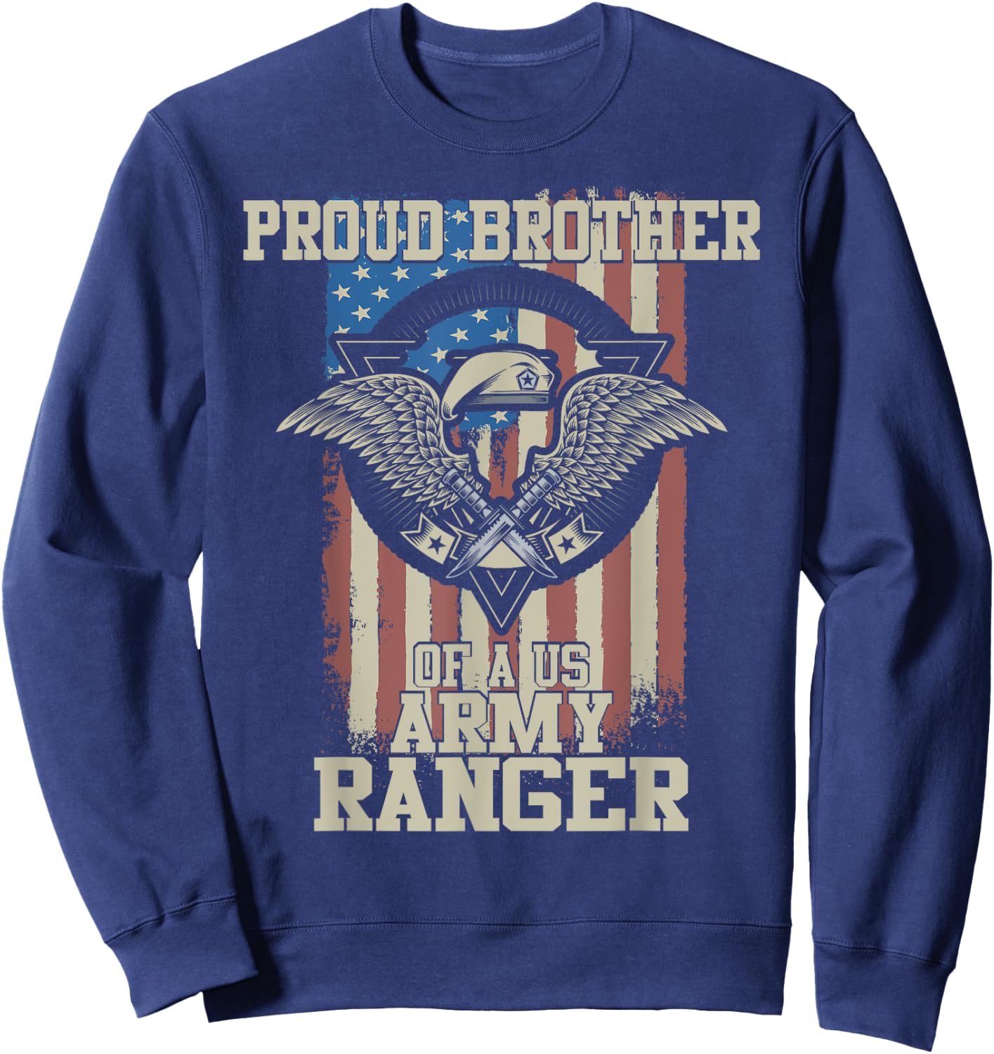 Proud Brother of US Army Ranger Sweatshirt - Sweatshirt | Navy