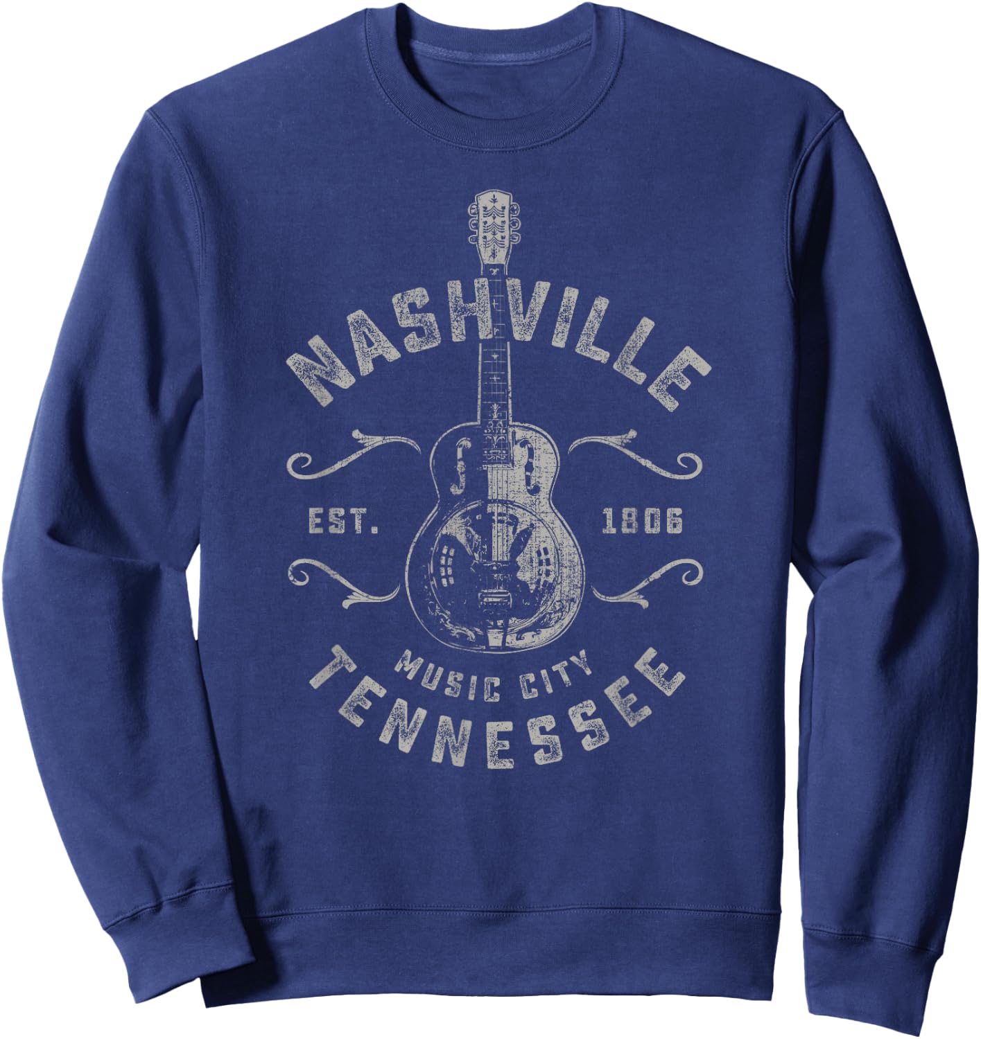 Nashville Music City USA Vintage Sweatshirt - Sweatshirt | Navy