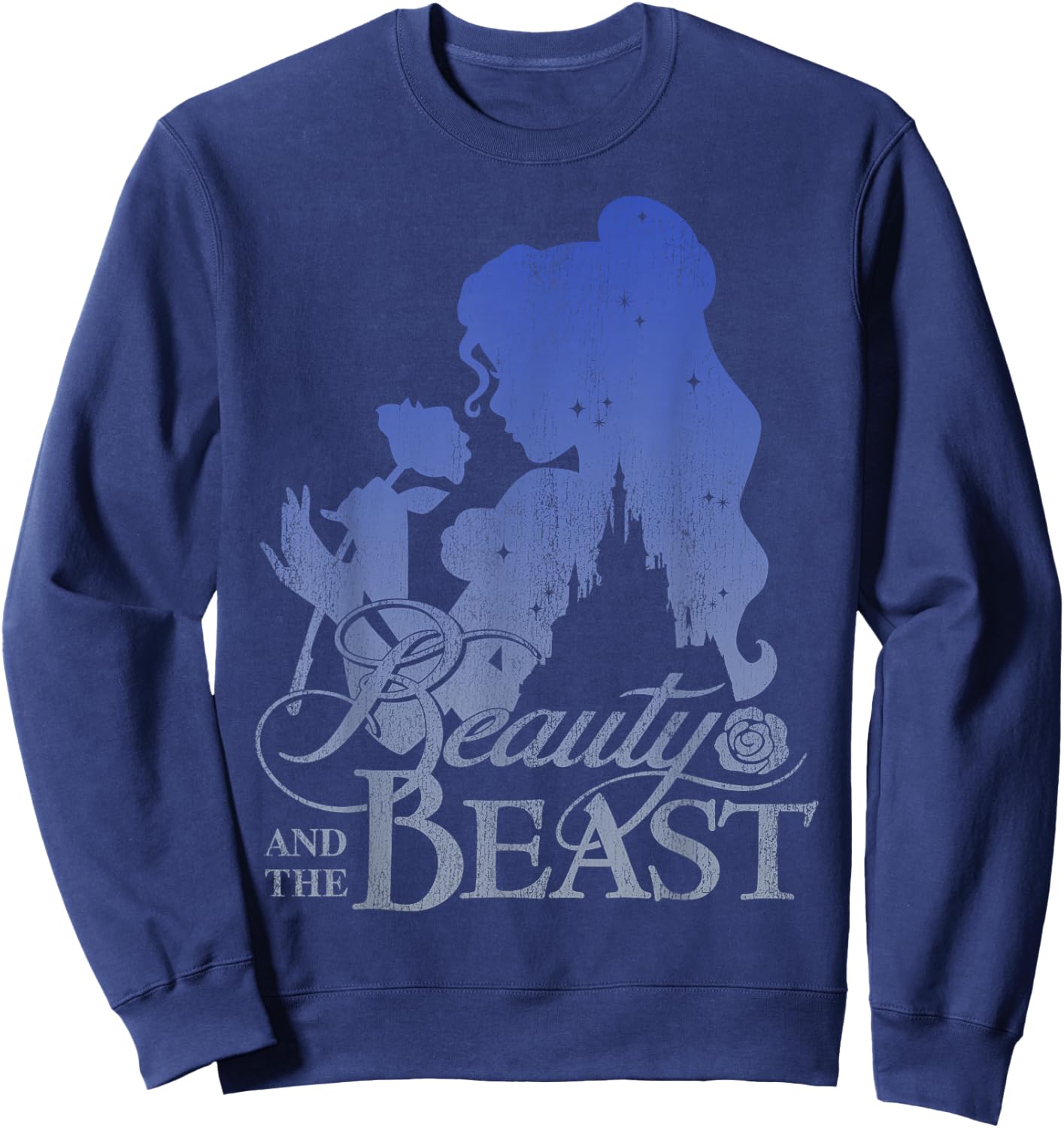 Disney Beauty & The Beast Belle Smell A Rose Profile Sweatshirt - Sweatshirt | Navy