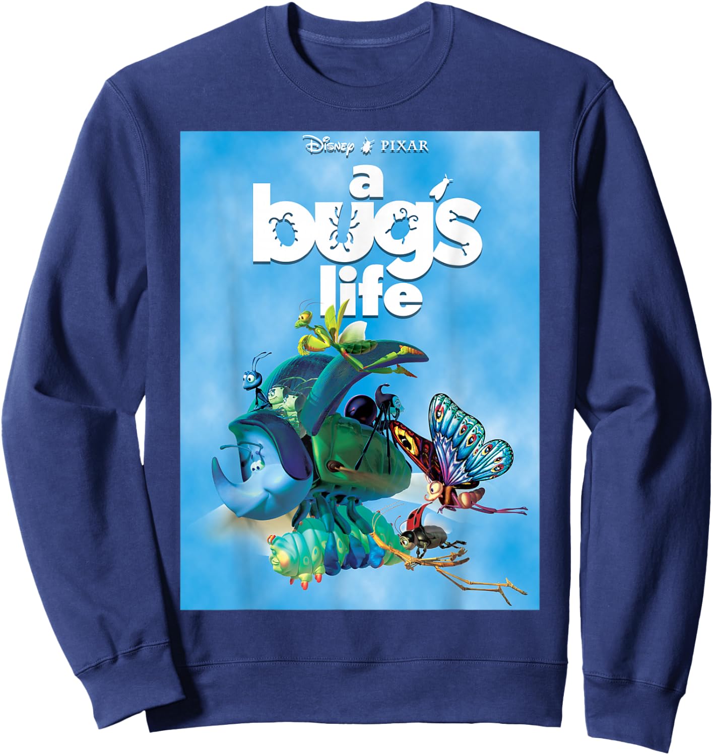 Disney Pixar A Bug's Life Movie Poster Group Shot Sweatshirt - Sweatshirt | Navy