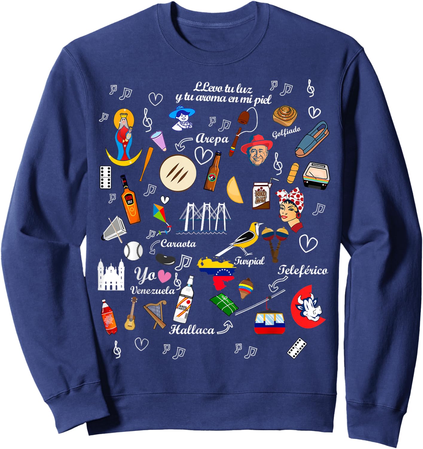 I Am a Proud Venezuelan Black Sweatshirt - Sweatshirt | Navy