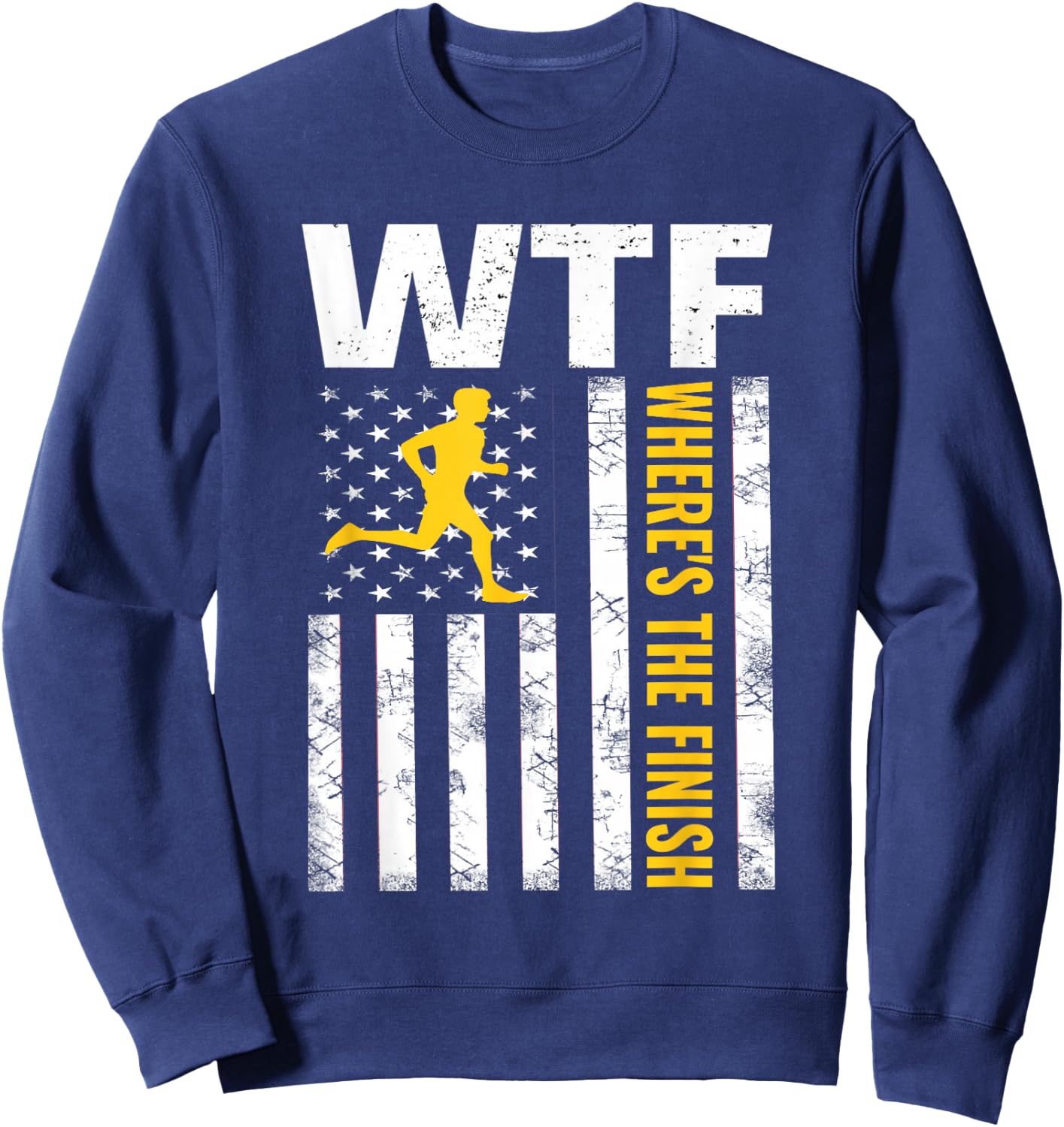WTF Wheres The Finish Running Sweatshirt - Sweatshirt | Navy
