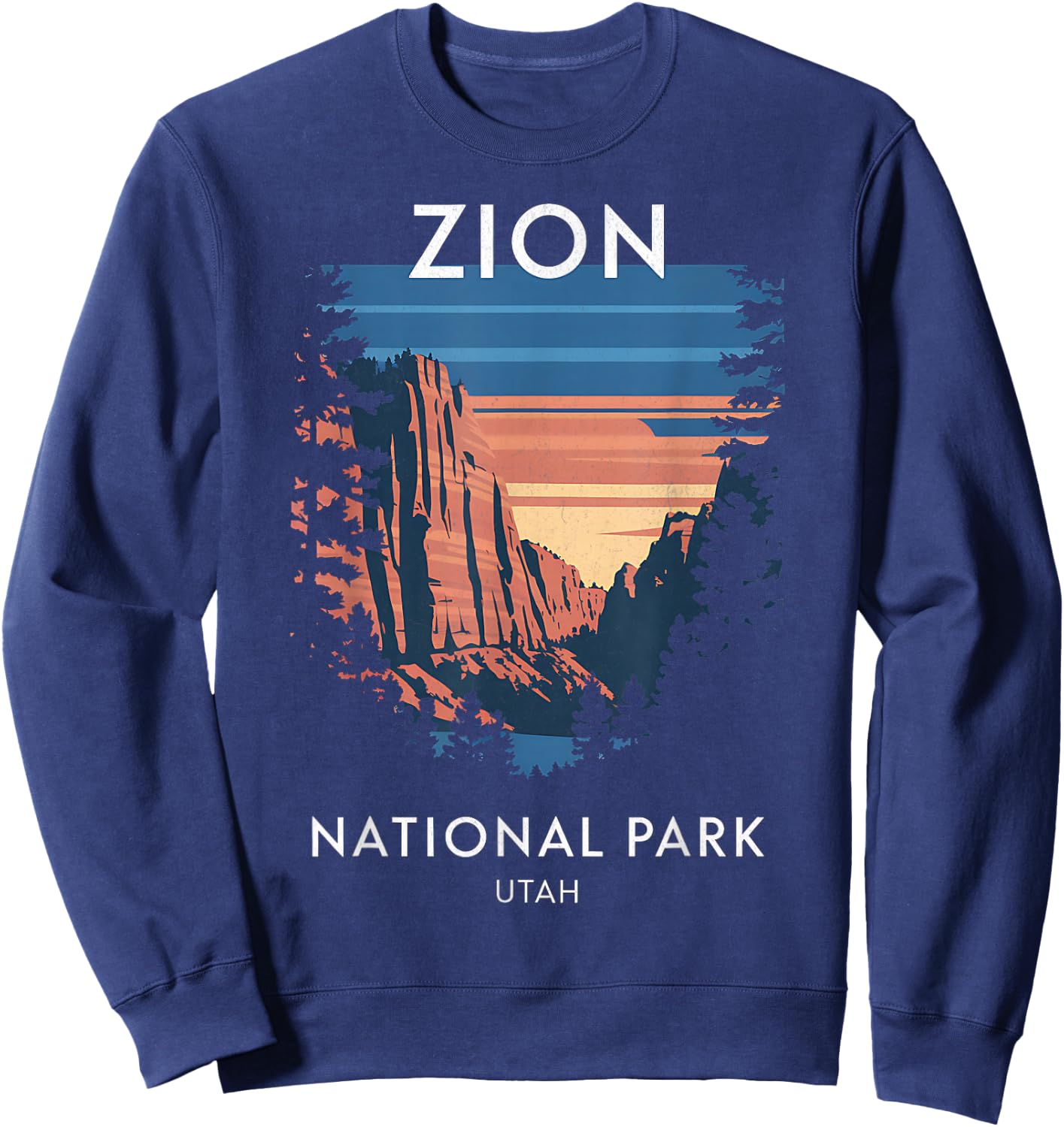 Zion National Park Scenic Utah Adventure Sweatshirt - Sweatshirt | Navy