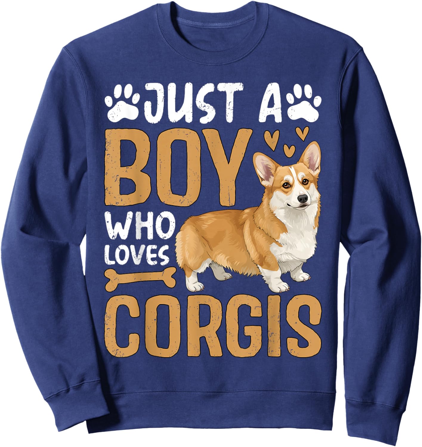 Just A Boy Who Loves Corgis Sweatshirt - Sweatshirt | Navy