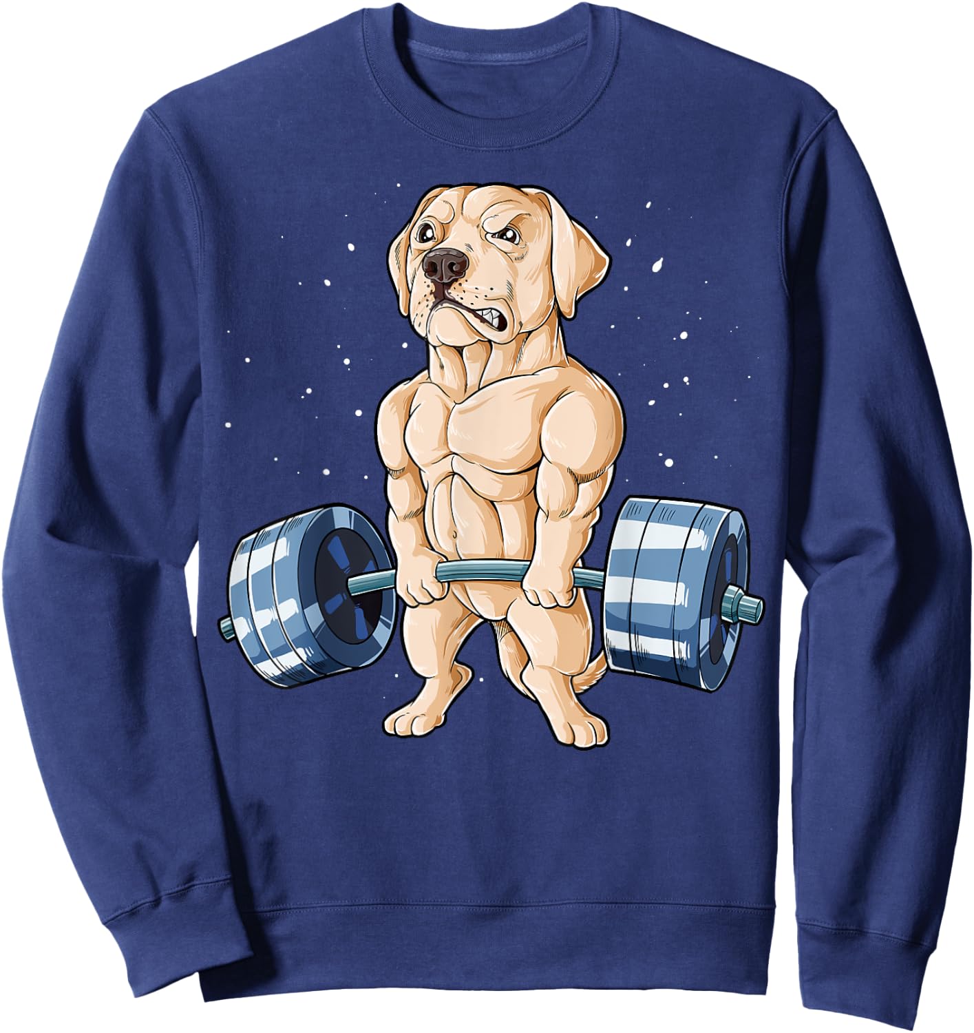 Labrador Weightlifting Funny Deadlift Men Fitness Gym Gifts Sweatshirt - Sweatshirt | Navy