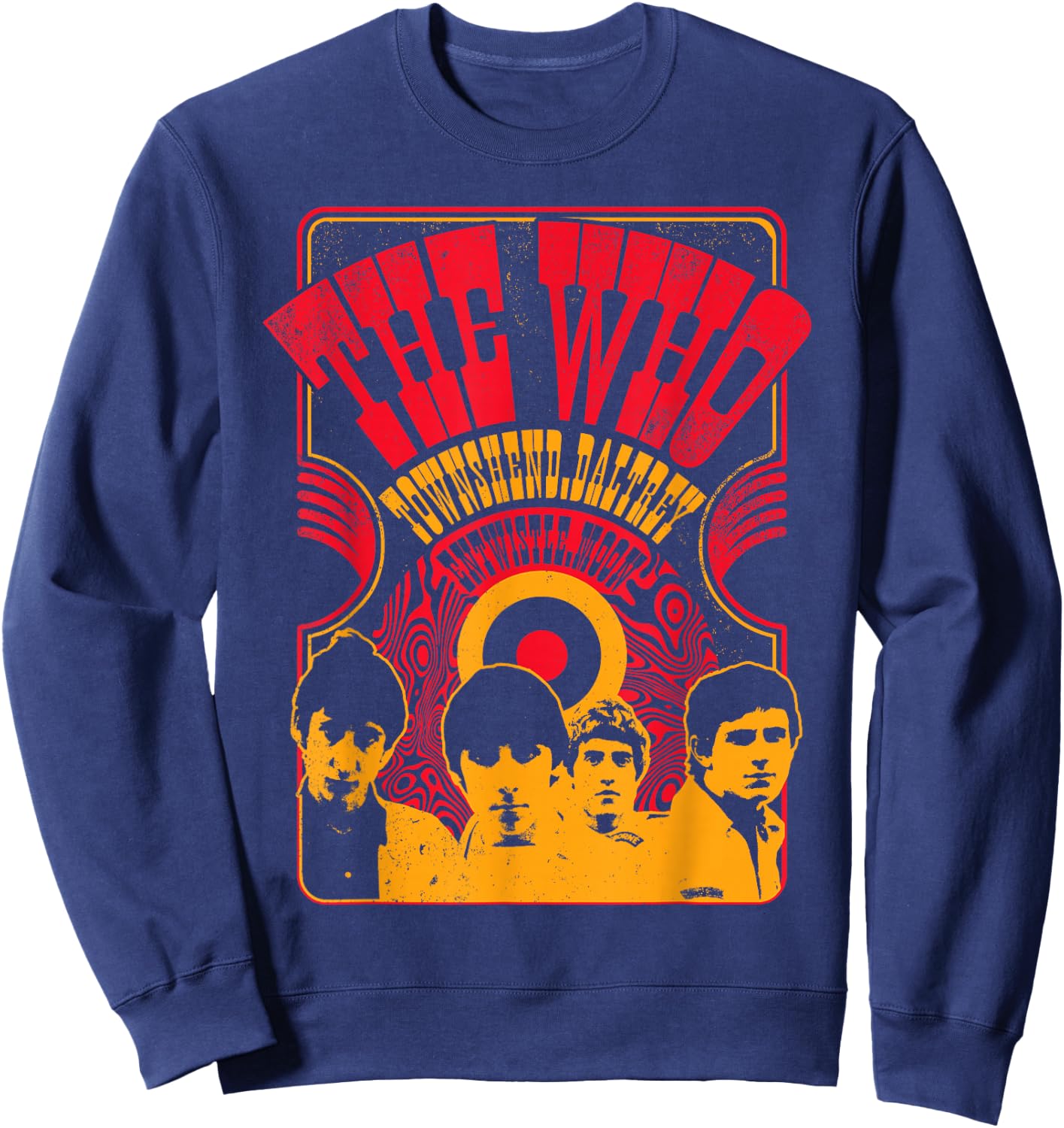 The Who Official Psych Panel Retro Sweatshirt - Sweatshirt | Navy