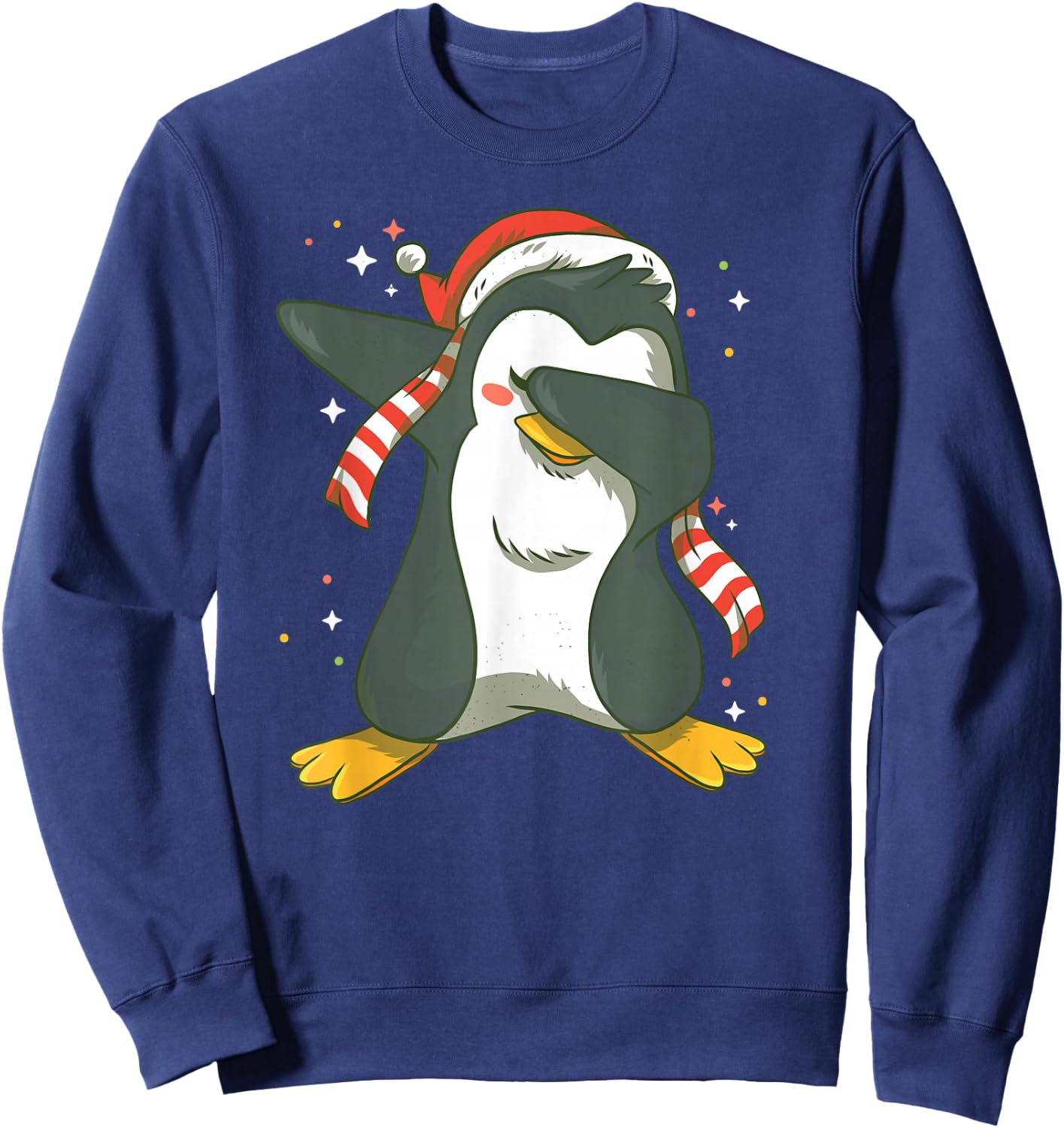 Penguin Dabbing Funny Cute Animal Winter Christmas Gift Sweatshirt - Sweatshirt | Navy