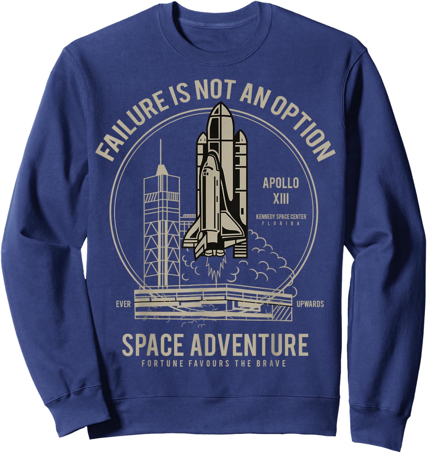 Space Shuttle Launch Galaxy Sweatshirt - Sweatshirt | Navy