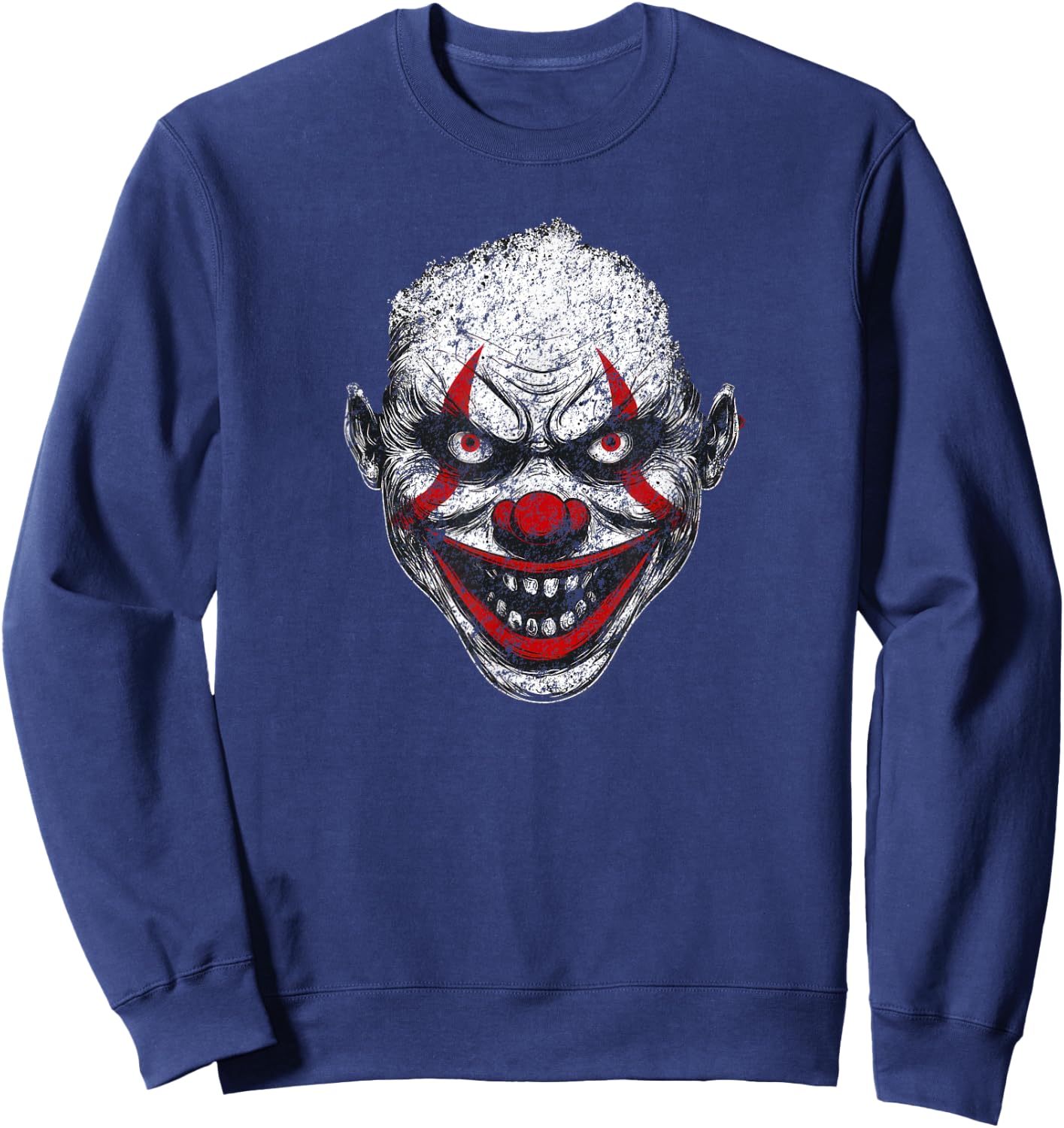 Evil Clown - Halloween Creature Horror Creepy Scary Costume Sweatshirt - Sweatshirt | Navy