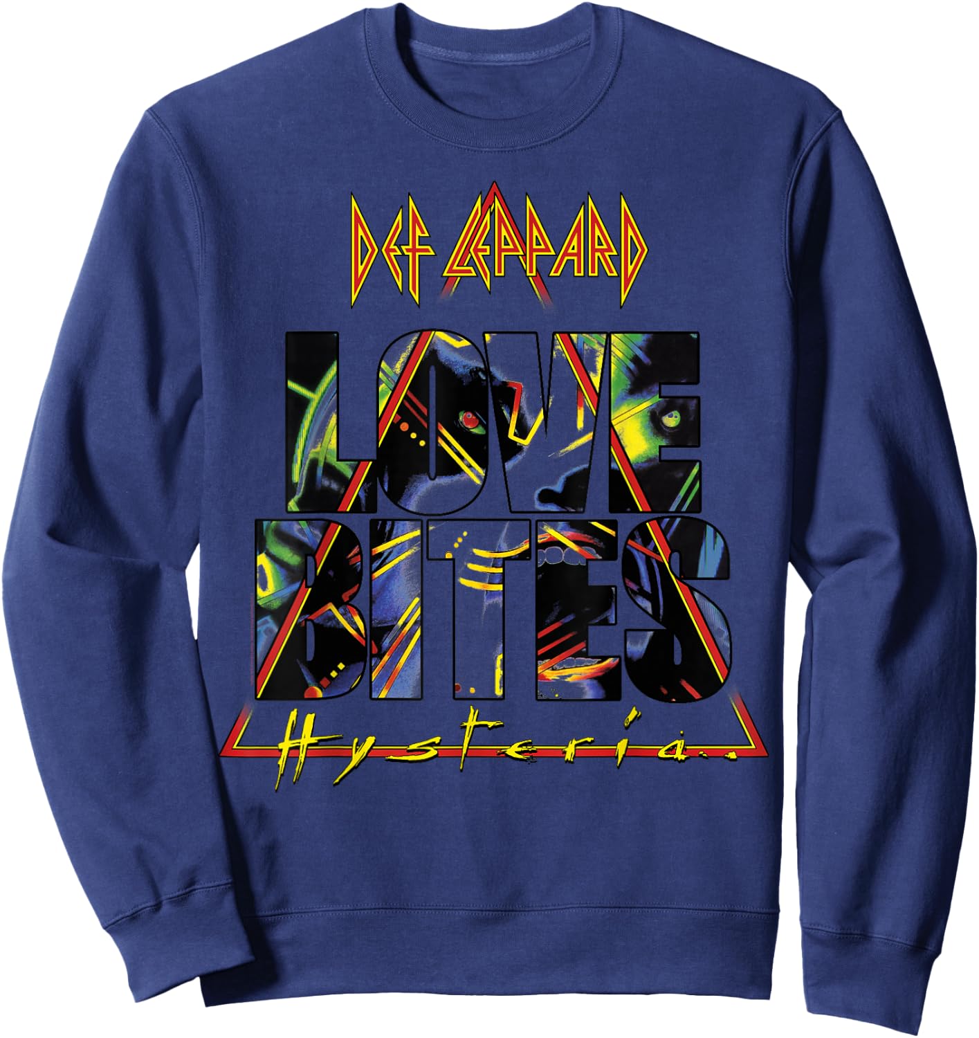 Def Leppard - Love Bites Hysteria Sweatshirt - Sweatshirt | Navy