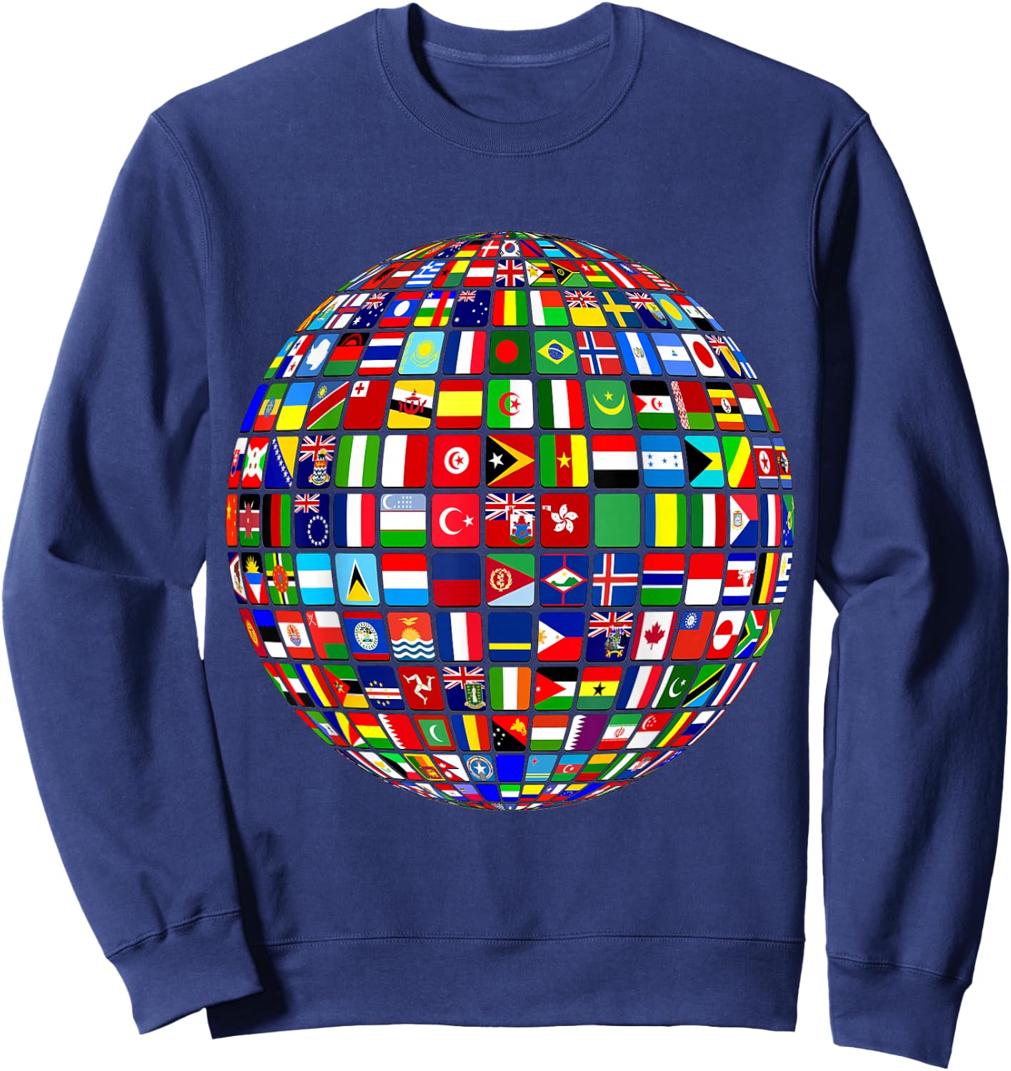 International World Flags and World map for Children Sweatshirt - Sweatshirt | Navy