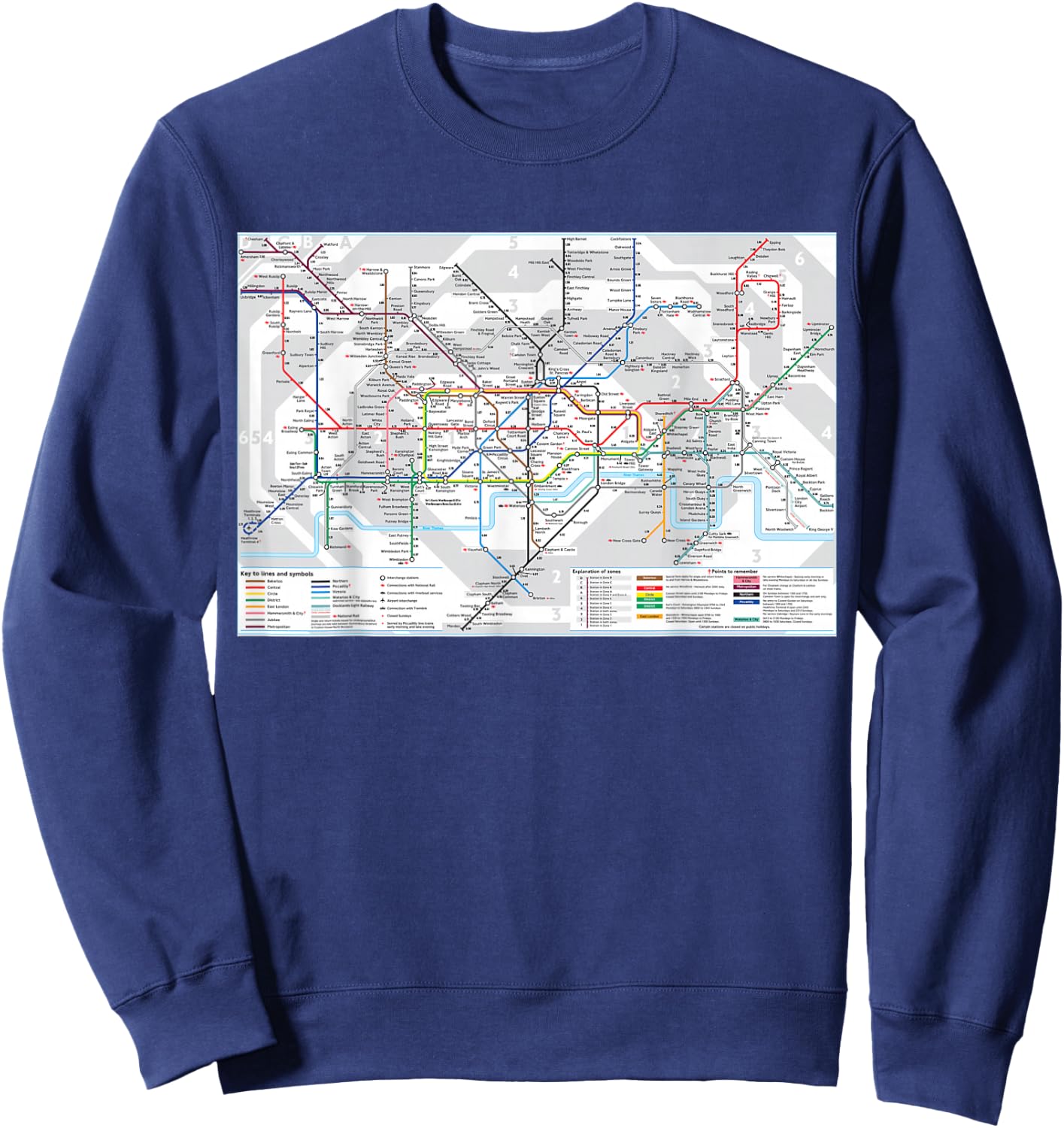 London Underground Map Sweatshirt - Sweatshirt | Navy
