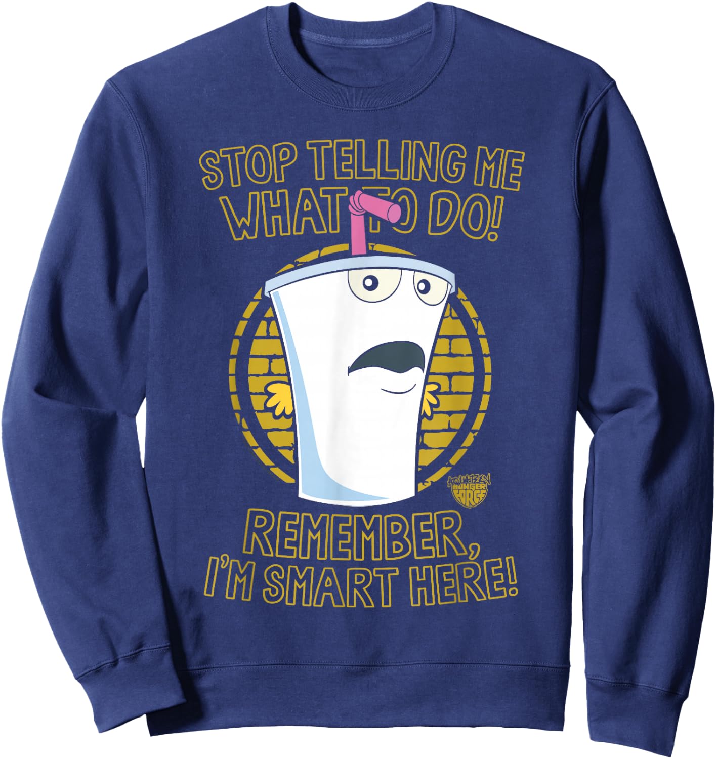 Aqua Teen Hunger Force Stop Small Sweatshirt - Sweatshirt | Navy