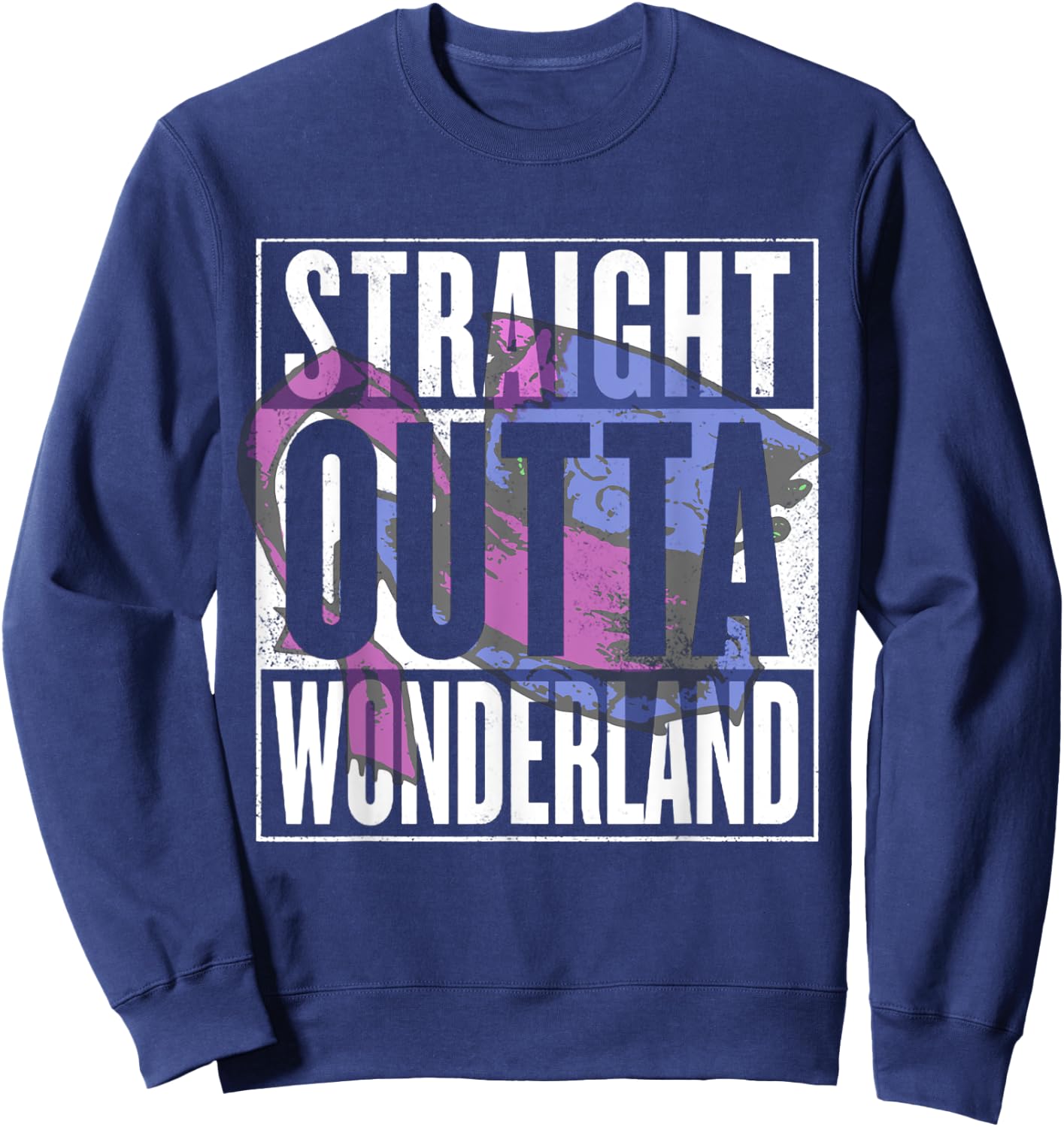 Straight Outta Wonderland Mad Hatter Sweatshirt - Sweatshirt | Navy