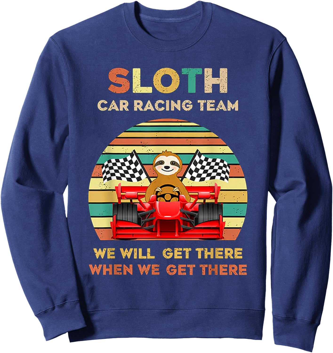 Sloth Racing Team Sweatshirt - Sweatshirt | Navy