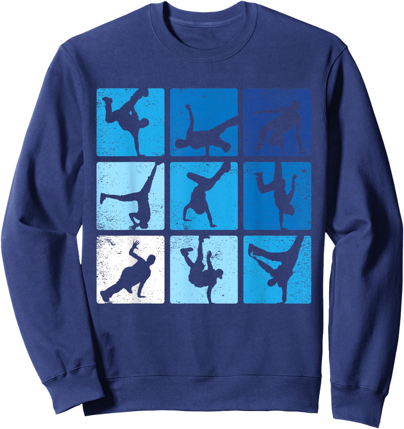 Hip Hop Break dance poses Retro Vintage Gift Sweatshirt - Sweatshirt | Navy