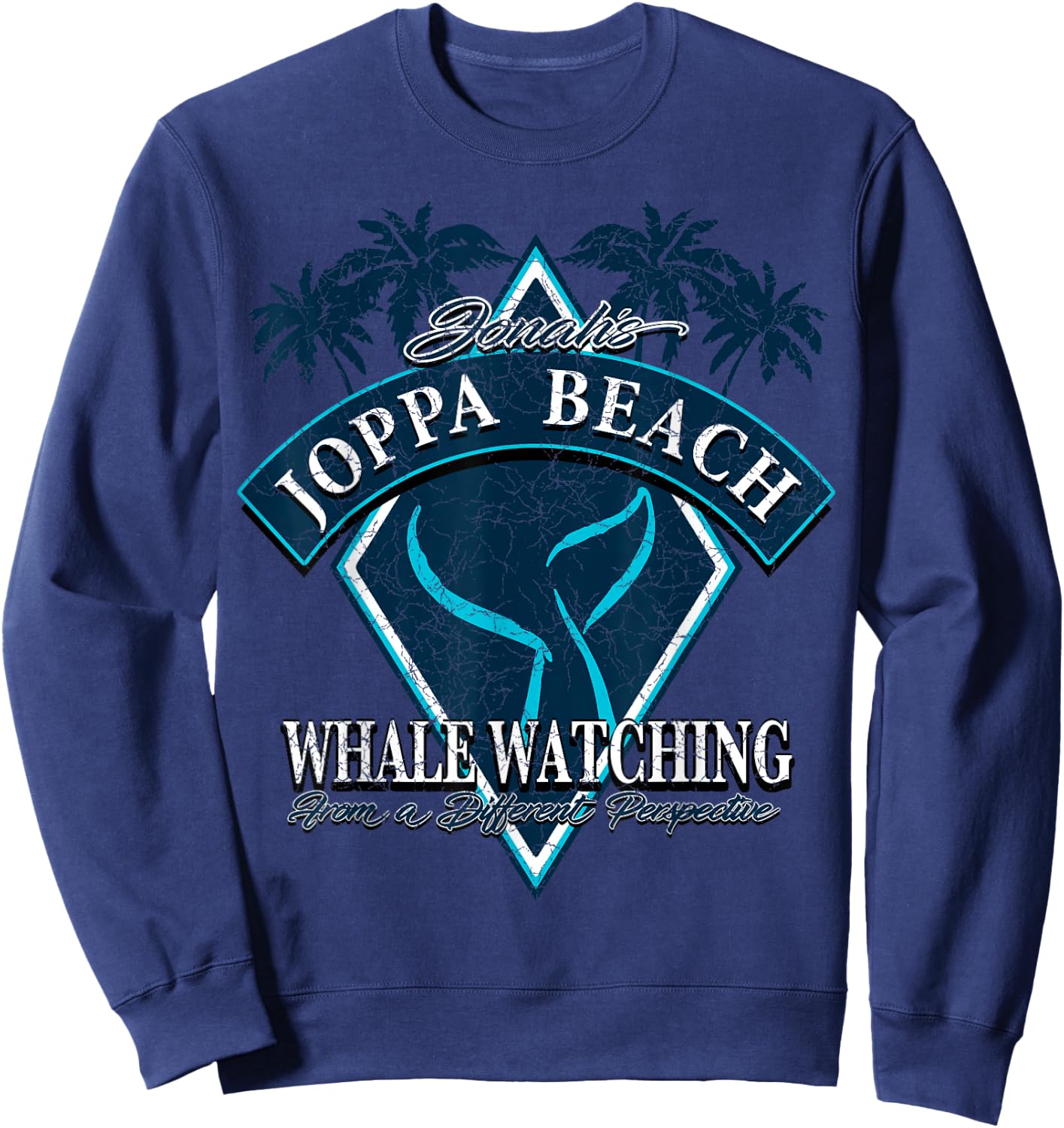 Jonahs Joppa Beach Whale Watching - The Book of Jonah Men Women Sweatshirt - Sweatshirt | Navy