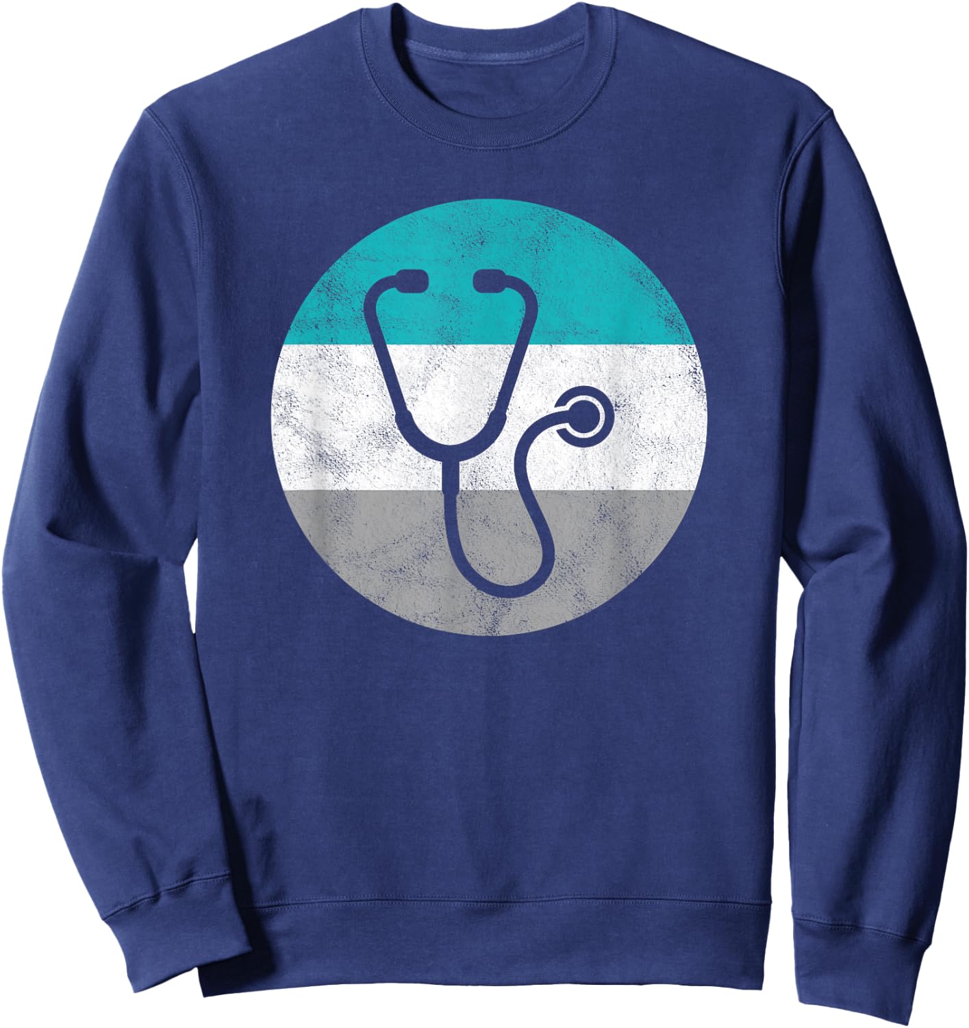 Stethoscope Retro Doctor Gift Women Boys & Girls Sweatshirt - Sweatshirt | Navy