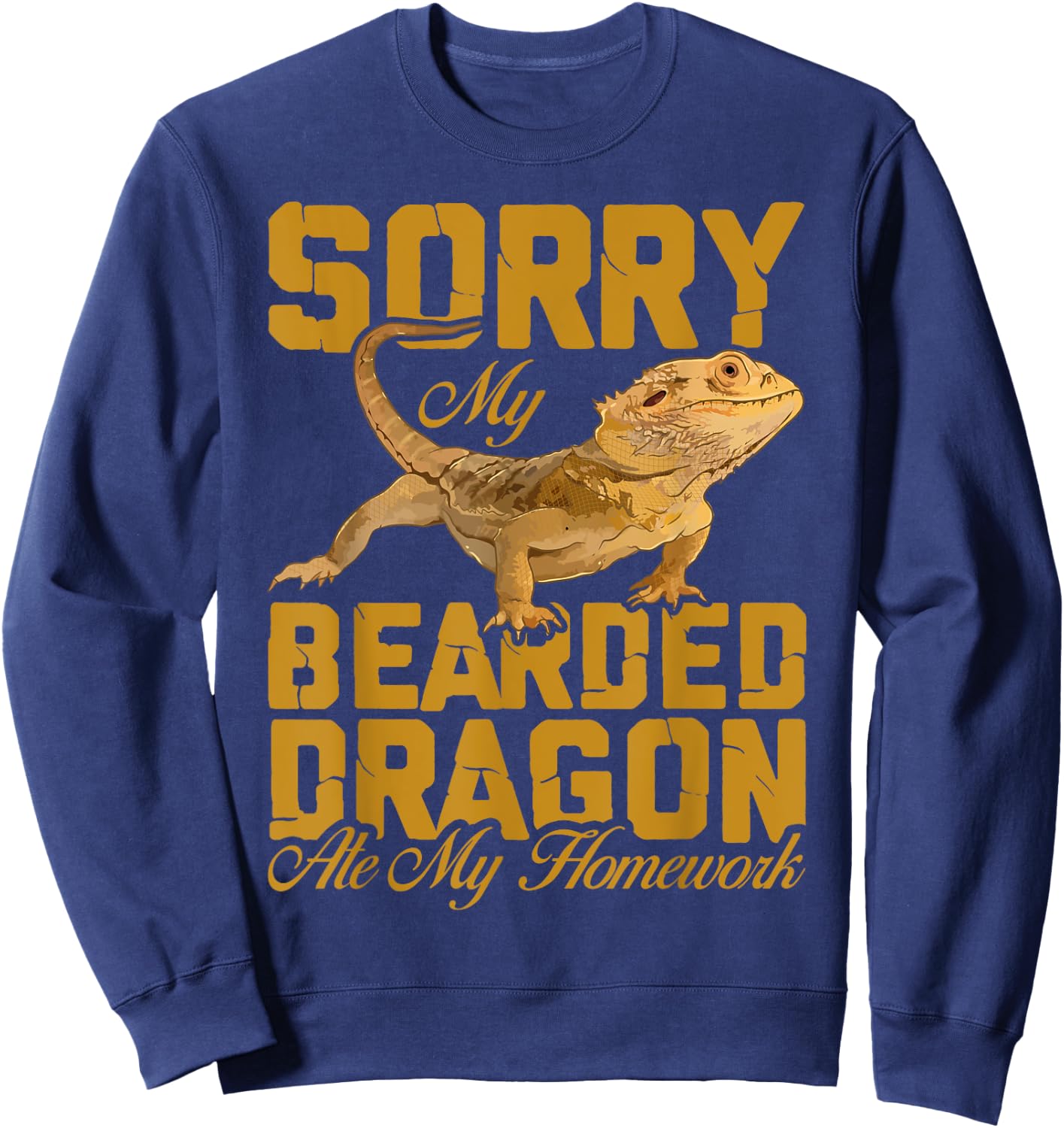 My Bearded Dragon Ate My Homework Bearded Dragon Boys Sweatshirt - Sweatshirt | Navy