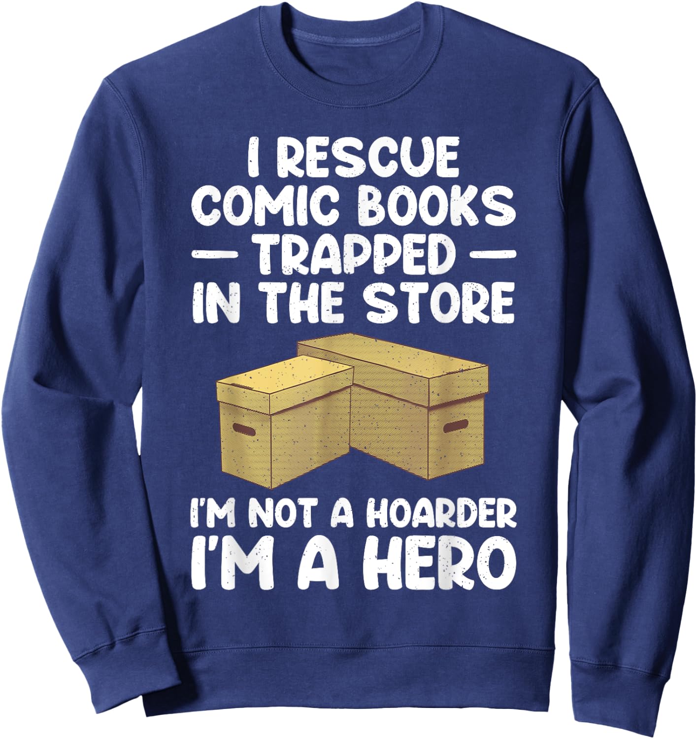 Cool Comic Book Design Women Comic Book Collector Sweatshirt - Sweatshirt | Navy