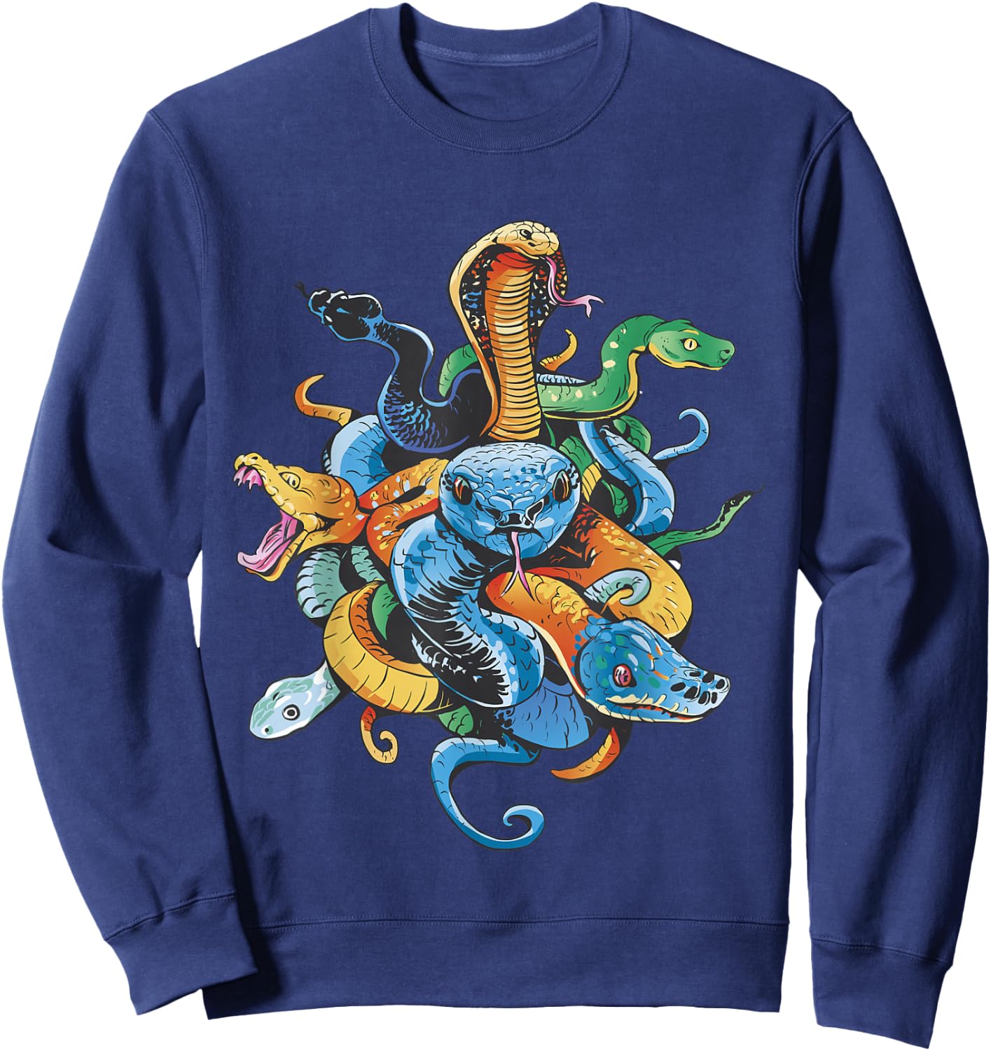 Snake Animal Motif Reptiles Animal Snake Sweatshirt - Sweatshirt | Navy