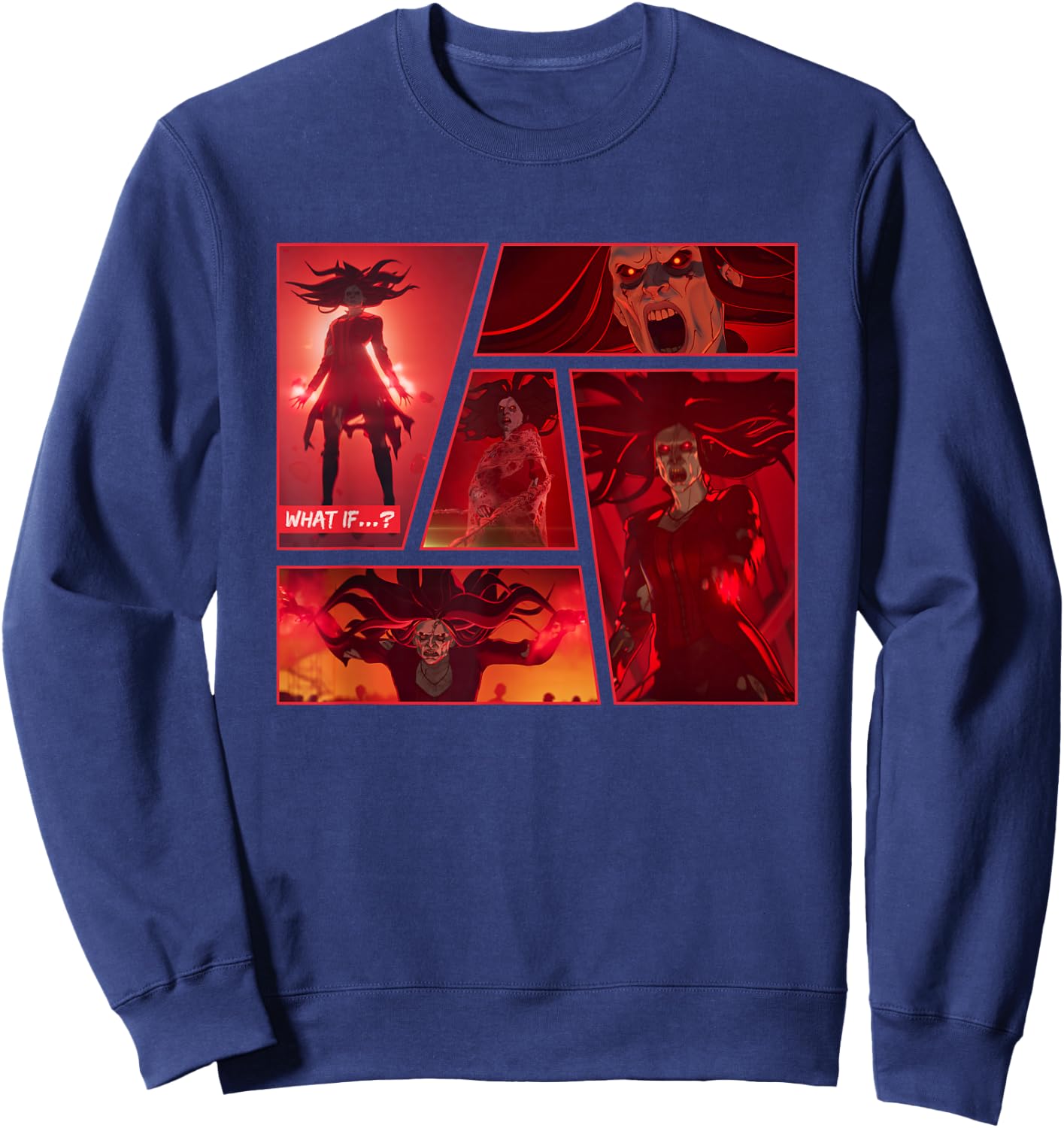 Marvel What IF...? Zombie Wanda Maximoff Panel Sweatshirt - Sweatshirt | Navy