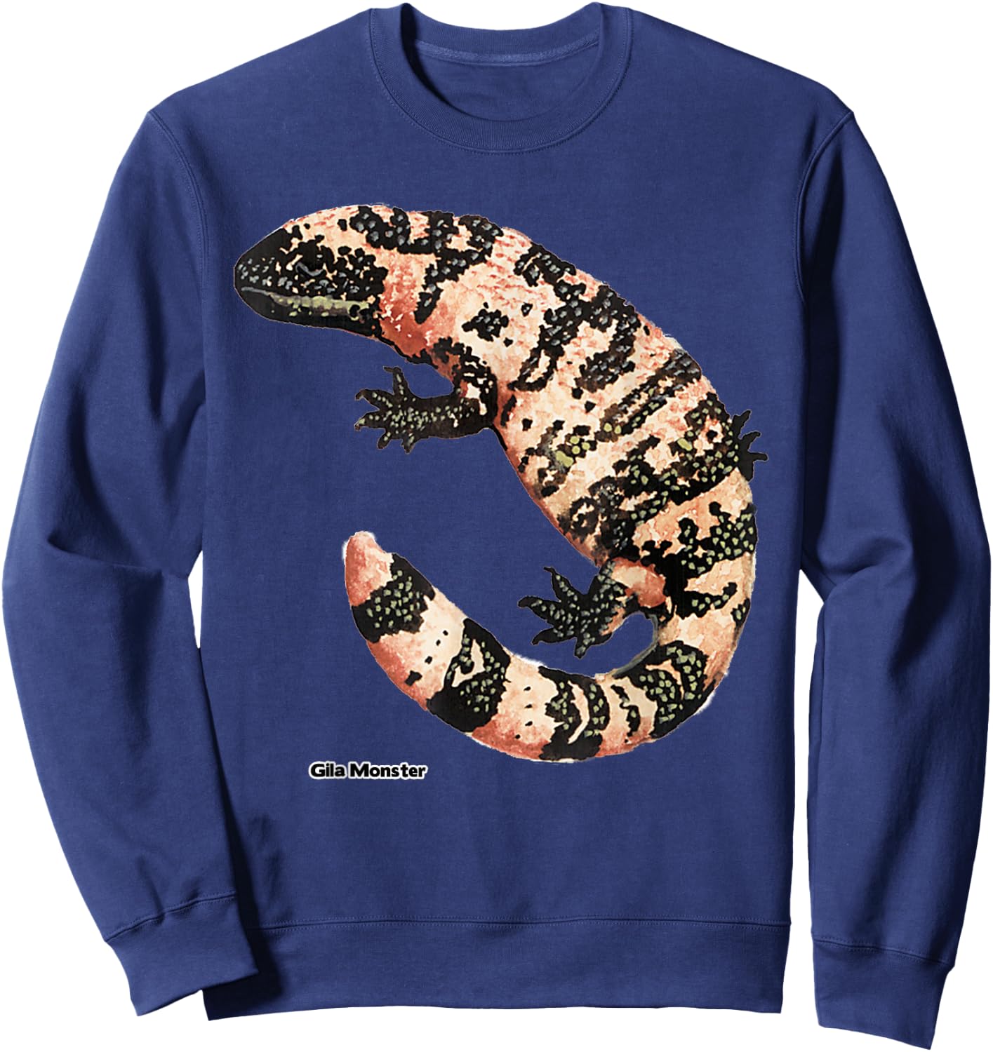 Lotta Shirts: Gila Monster Lizard Animal Reptile Sweatshirt - Sweatshirt | Navy