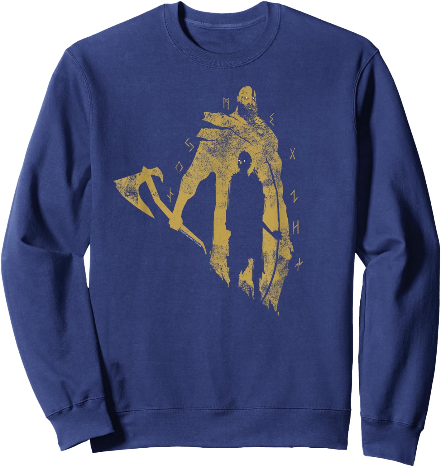 God of War Kratos and Atreus One Color Gold Sweatshirt - Sweatshirt | Navy