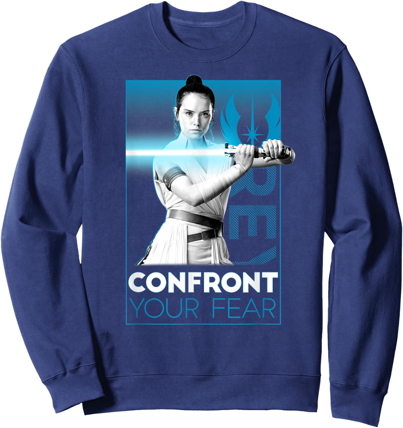 Star Wars: The Rise Of Skywalker Rey Confront Your Fears Sweatshirt - Sweatshirt | Navy